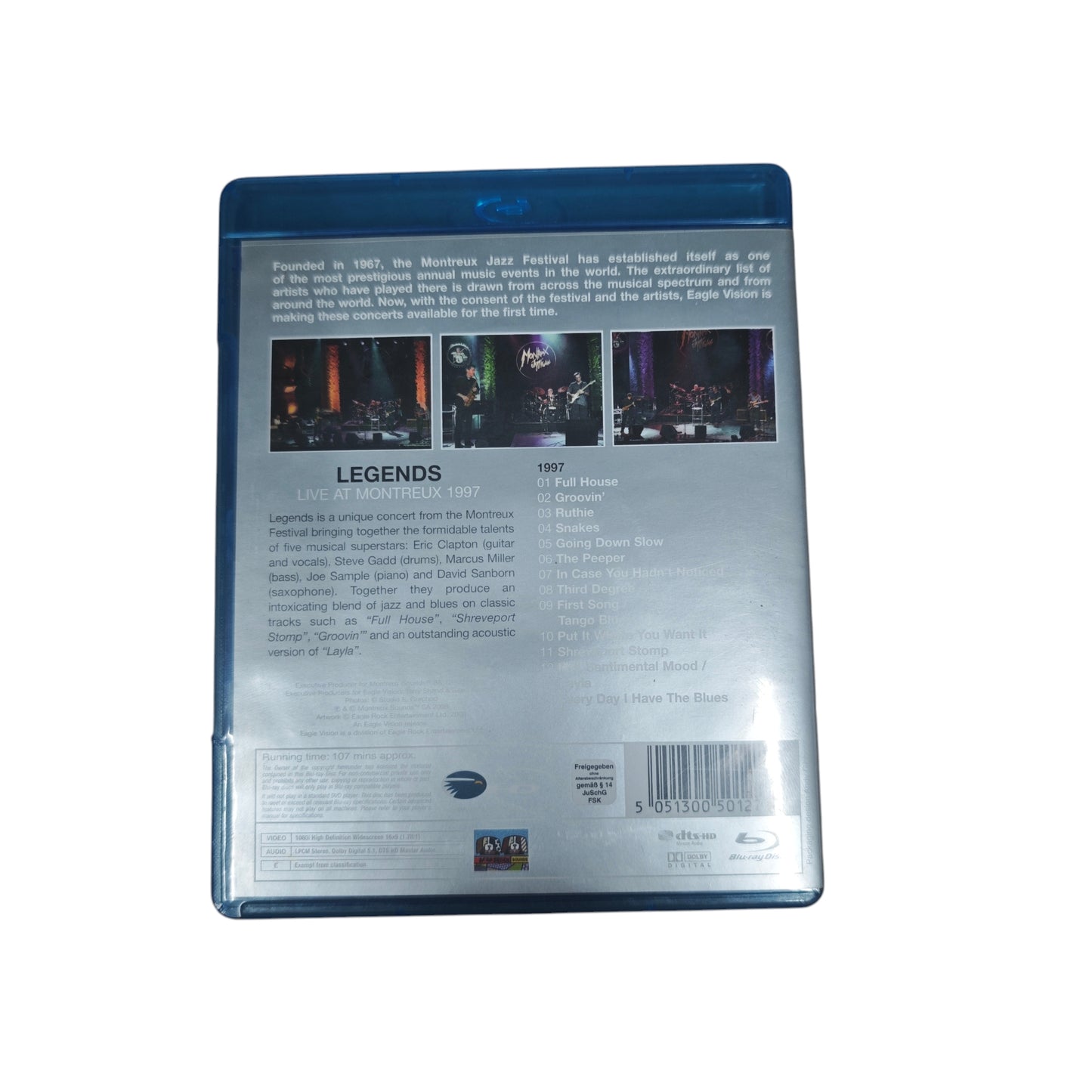 Blu-ray "Legends - Live at Montreux 1997" von Eric Clapton Marcus Miller Joe Sample David Sanborn und Steve Gadd