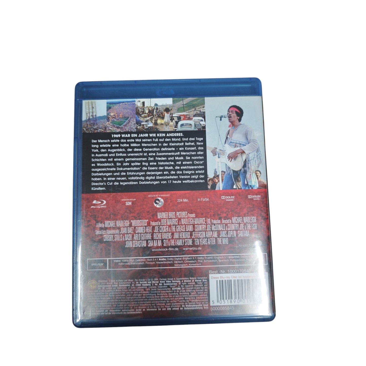 Blu-ray Woodstock: 3 Days of Peace & Music - The Director's Cut Sonderedition
