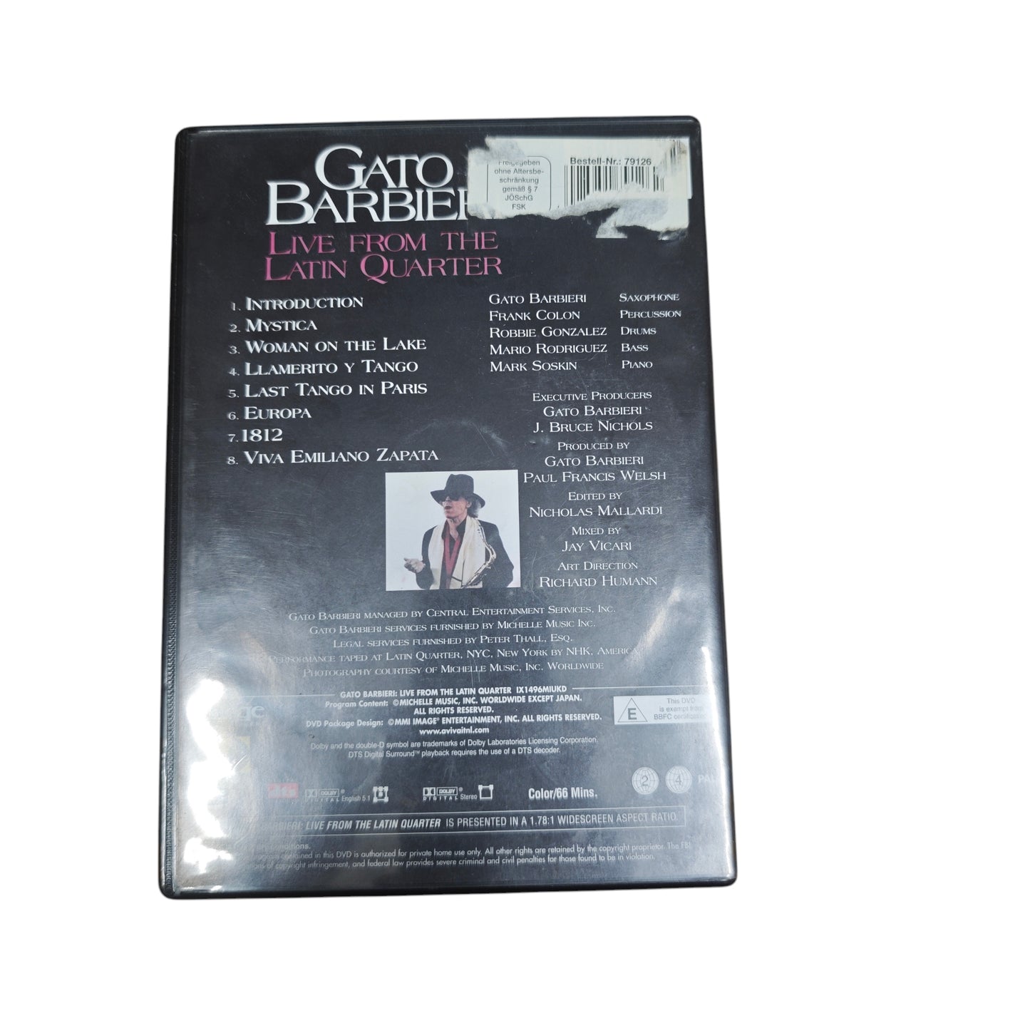 DVD Gato Barbieri - Live from the Latin Quarter, veröffentlicht im Jahr 2001.
