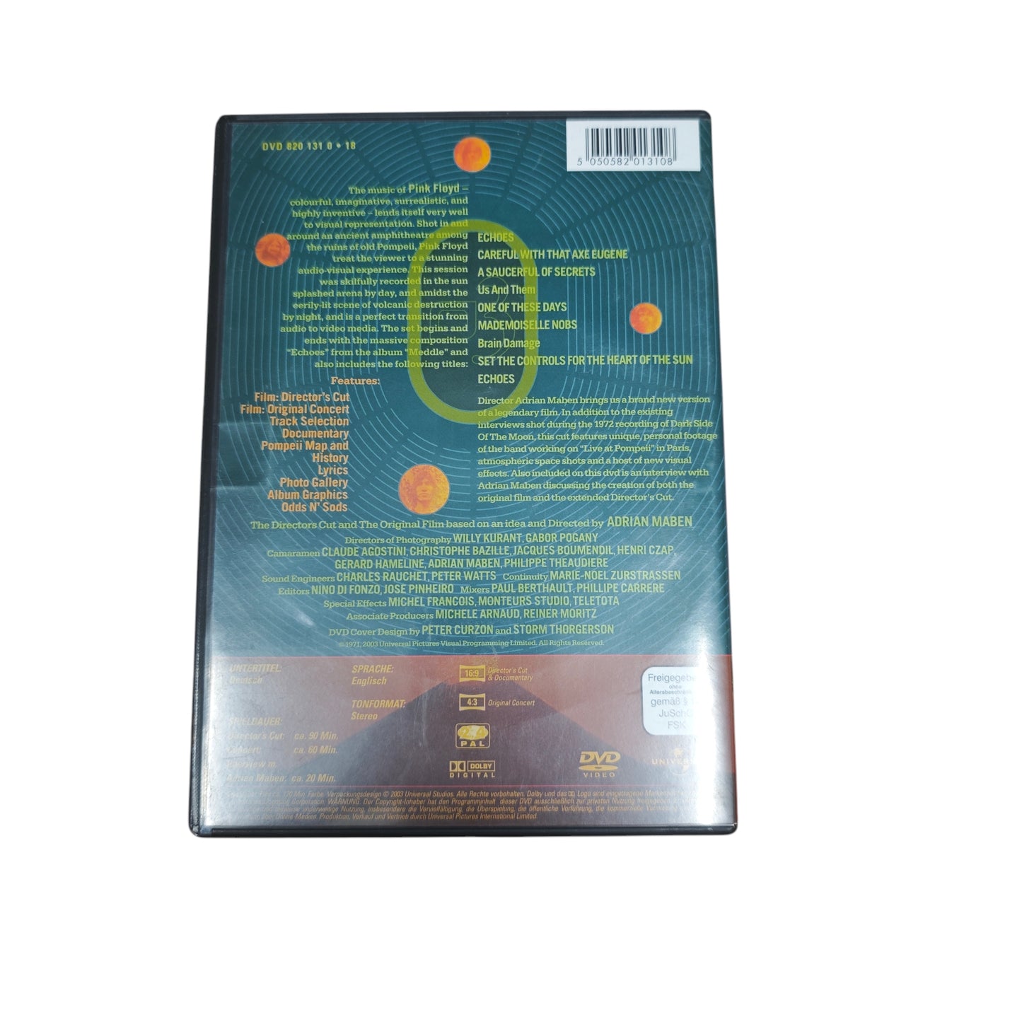 DVD von Pink Floyd: Live at Pompeii, spezifisch die Version "The Director's Cut"