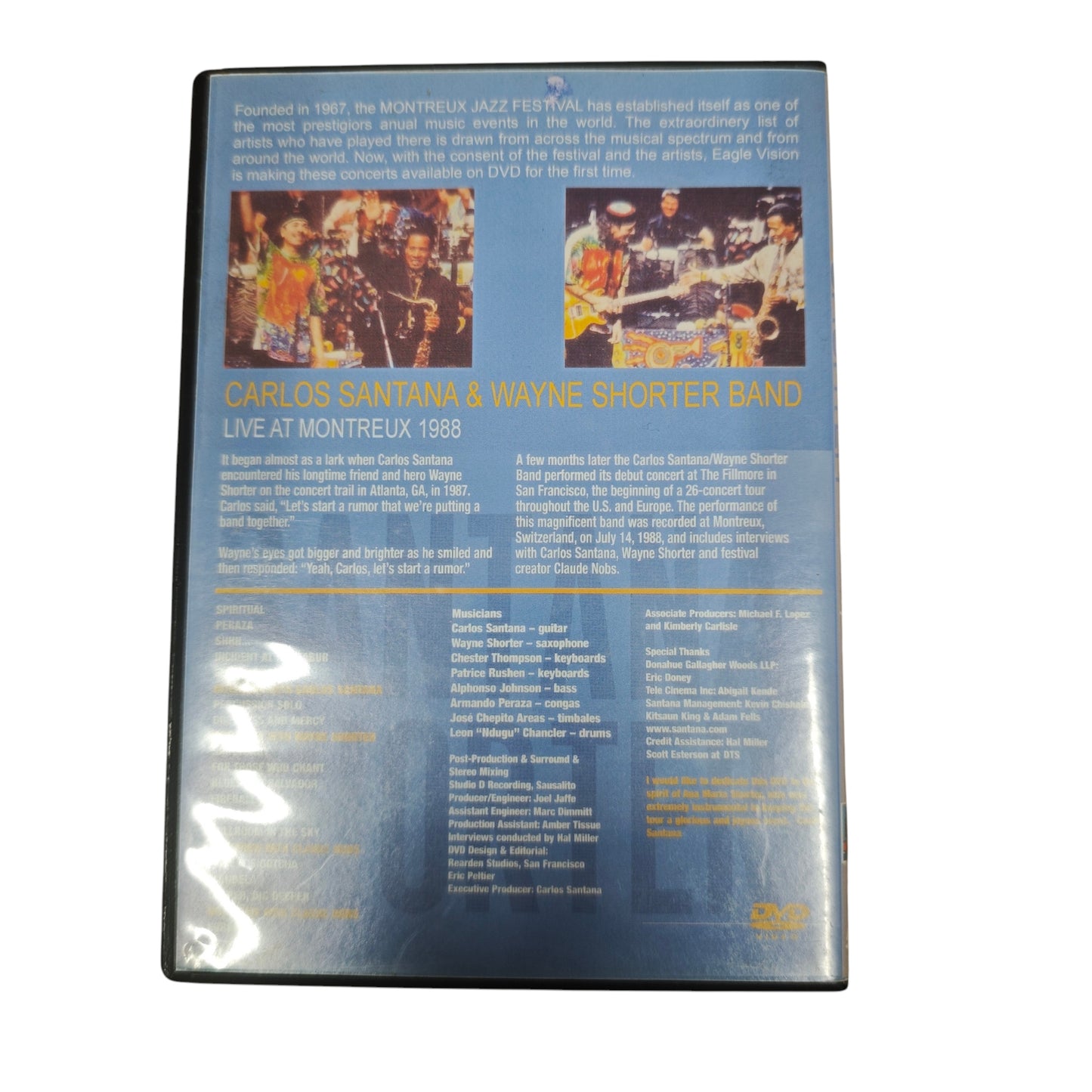 DVD "Santana & Shorter - Live in Montreux", aufgenommen am 14. Juli 1988.