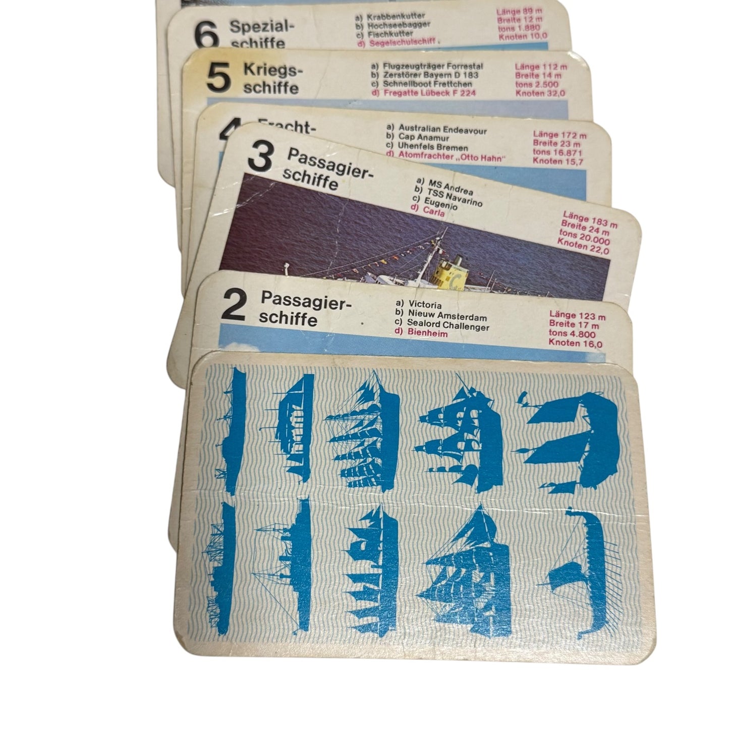 Quartett Schiffe ohne Deckblatt