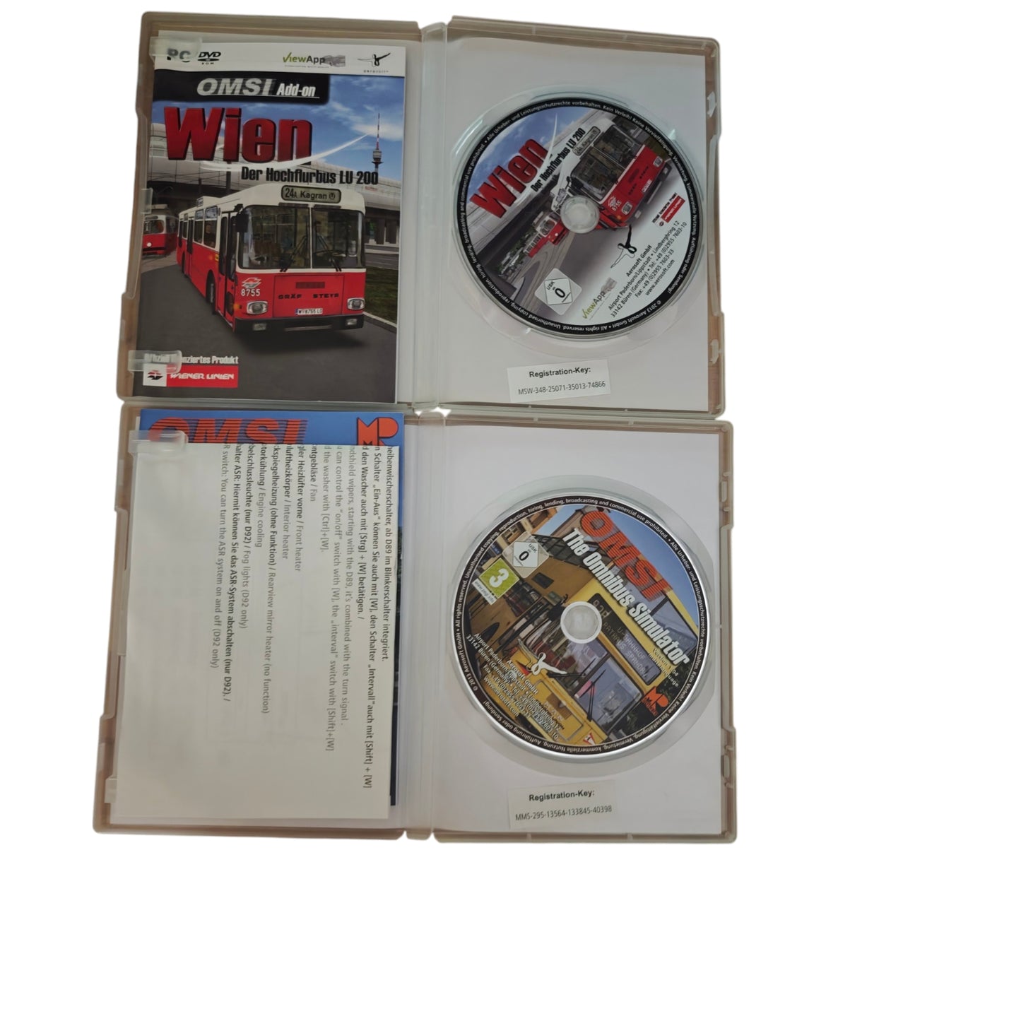 OMSI Bundle enthält das Hauptspiel "Der Omnibussimulator" sowie das Add-on "Wien" auf PC DVD-ROM.