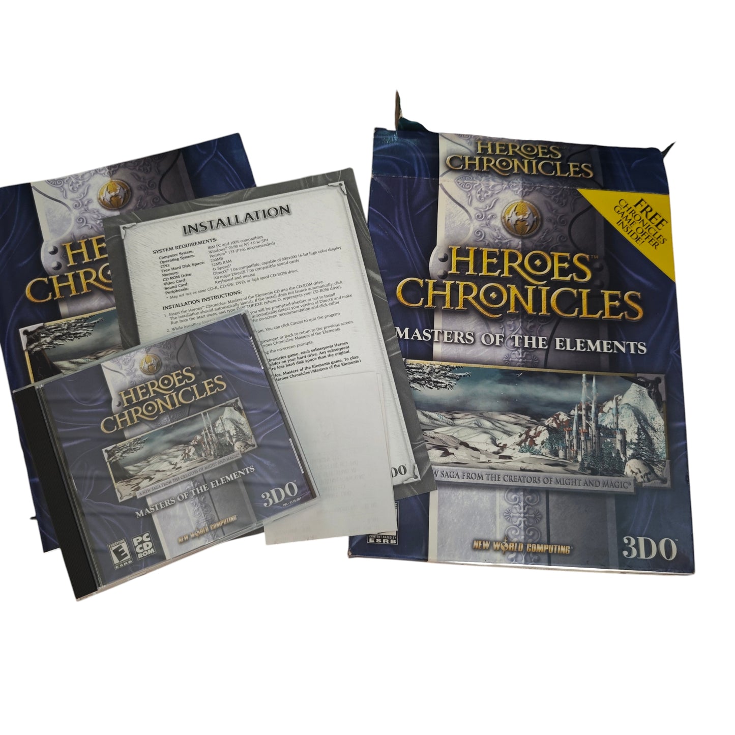 Heroes Chronicles PC-Spiele von 3DO Masters of the Elements, Clash of the Dragons und Warlords of the Wasteland