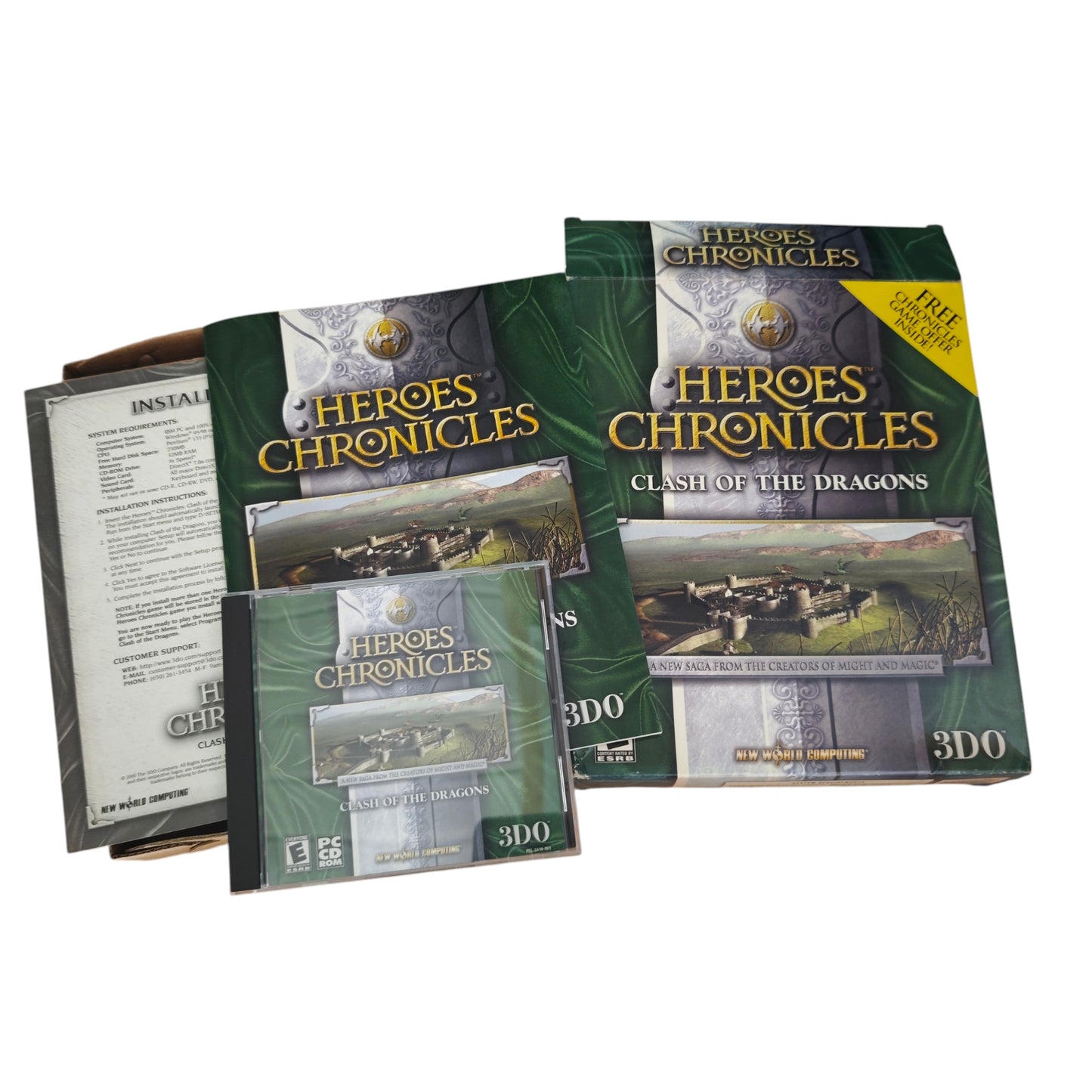 Heroes Chronicles PC-Spiele von 3DO Masters of the Elements, Clash of the Dragons und Warlords of the Wasteland