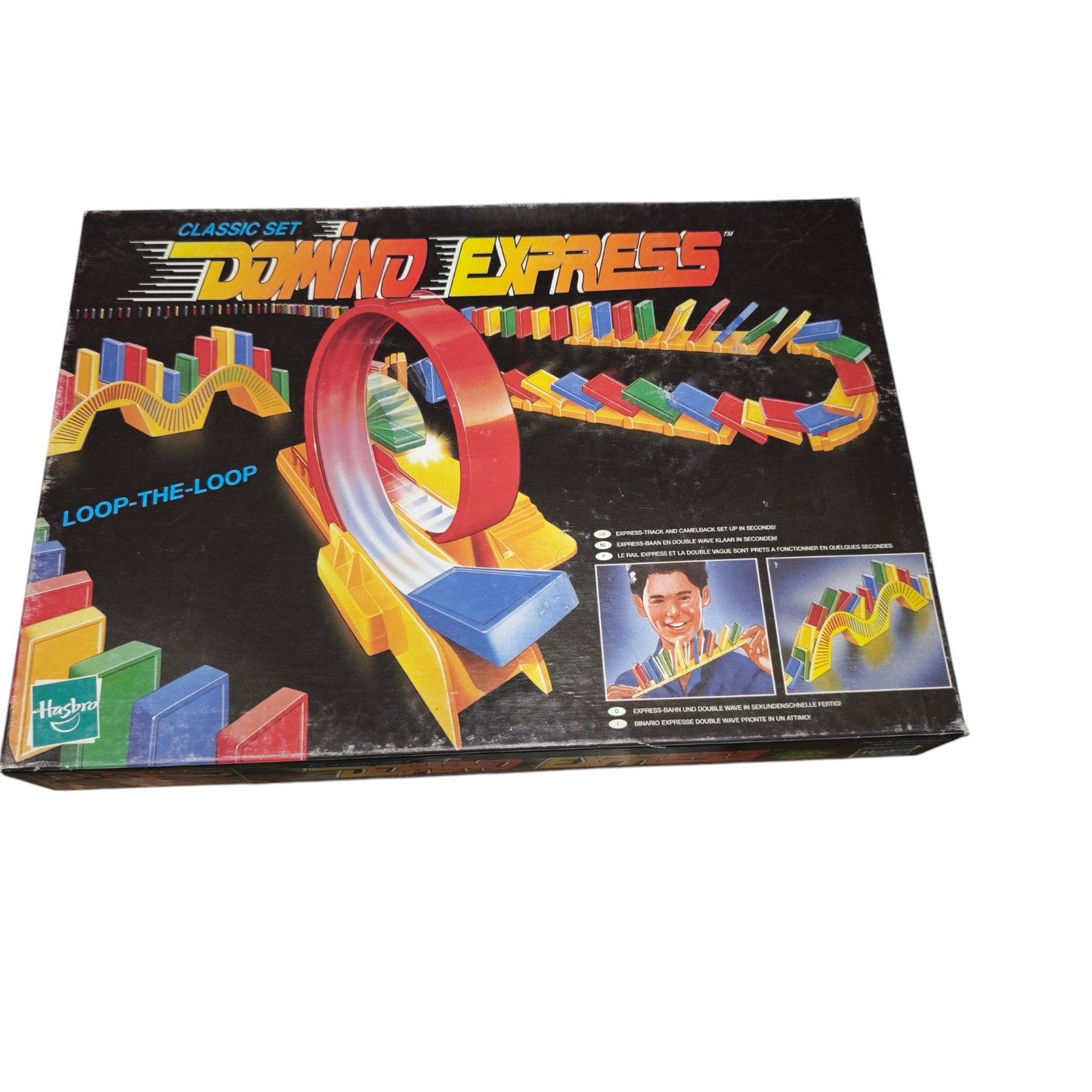 Vintage-Aktionsspielzeugs Domino Express von Hasbro Loop-the-Loop