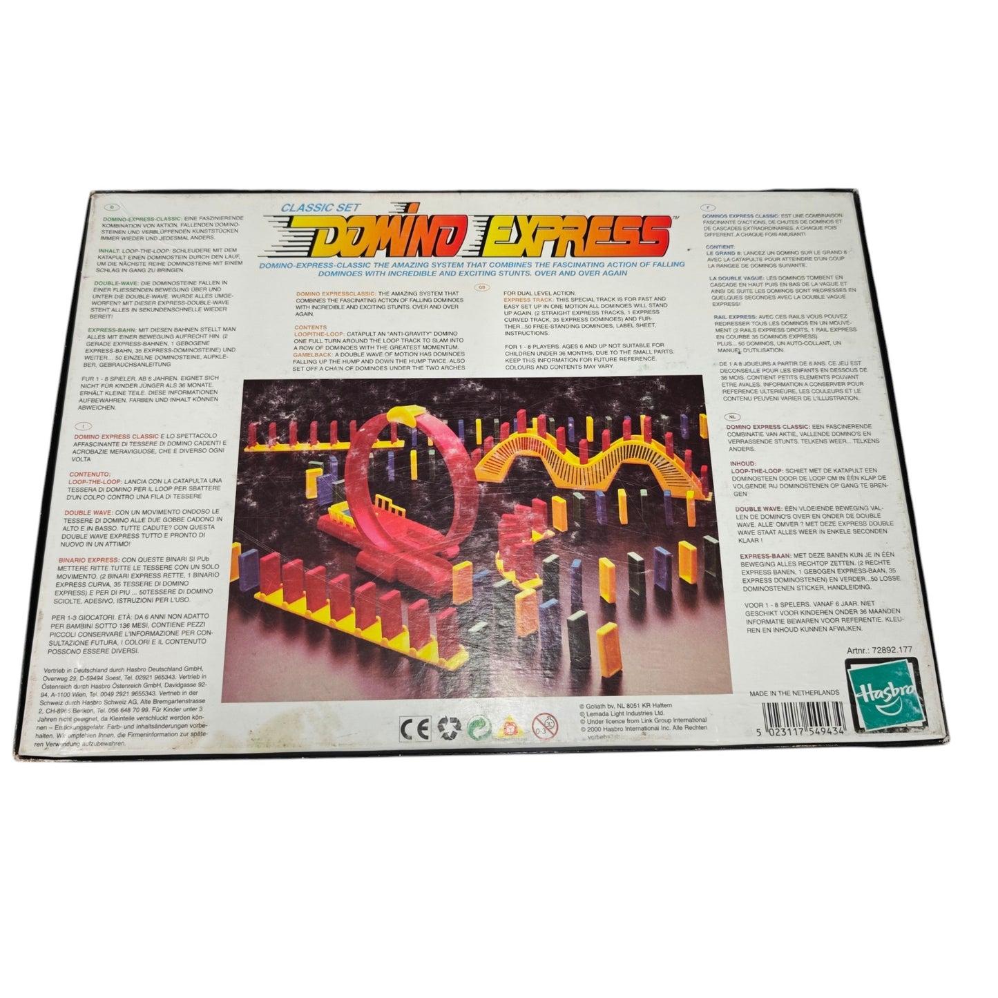 Vintage-Aktionsspielzeugs Domino Express von Hasbro Loop-the-Loop