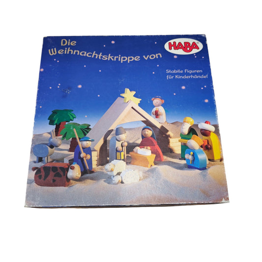 HABA Weihnachtskrippe 8200 18 teile  Holzspieleset für Kinder