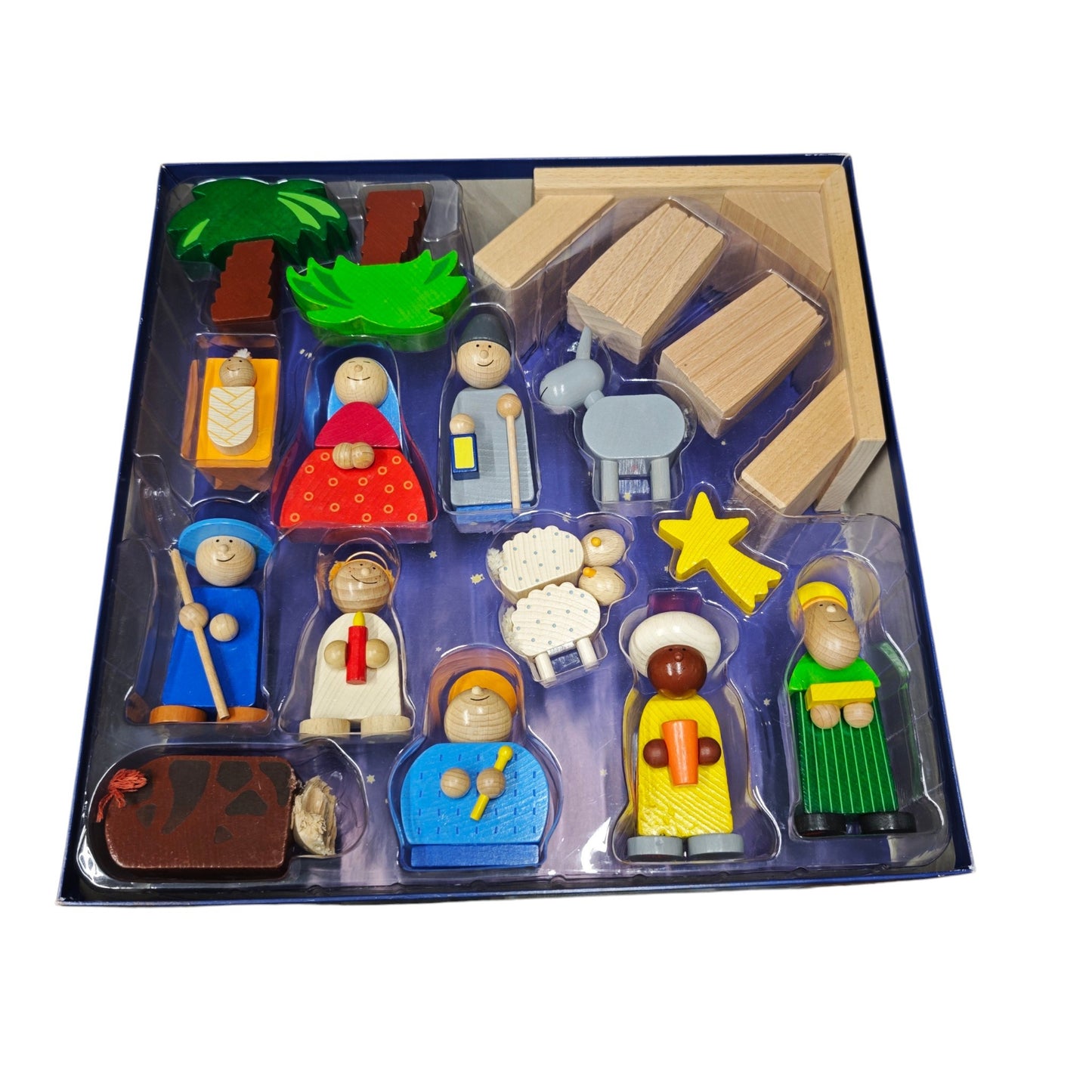 HABA Weihnachtskrippe 8200 18 teile  Holzspieleset für Kinder