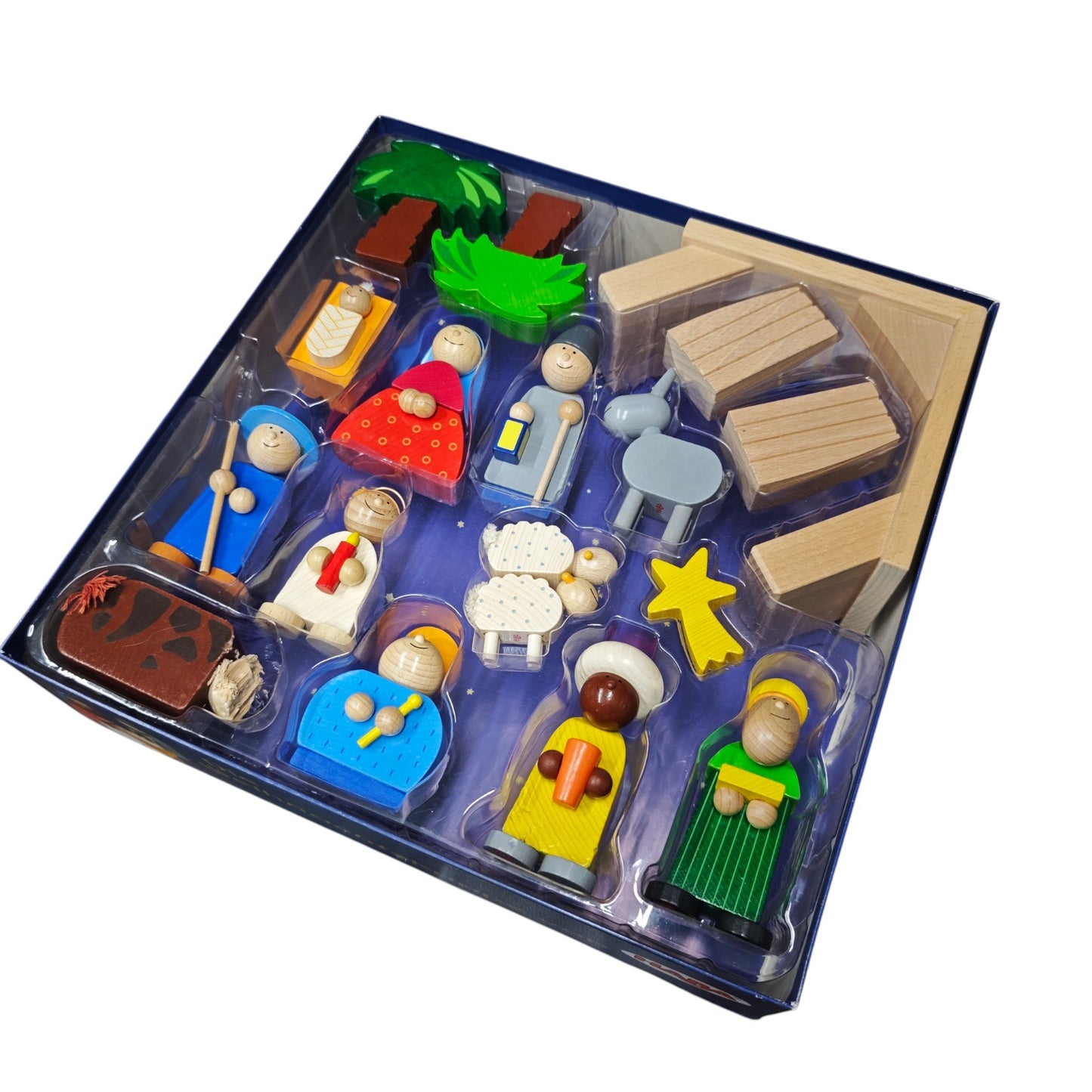 HABA Weihnachtskrippe 8200 18 teile  Holzspieleset für Kinder