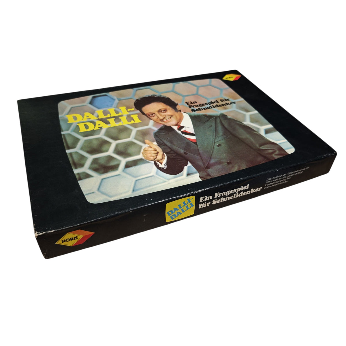 intage-Gesellschaftsspiels „Dalli Dalli – Ein Fragespiel für Schnelldenker“ vom Verlag Noris Spiele
