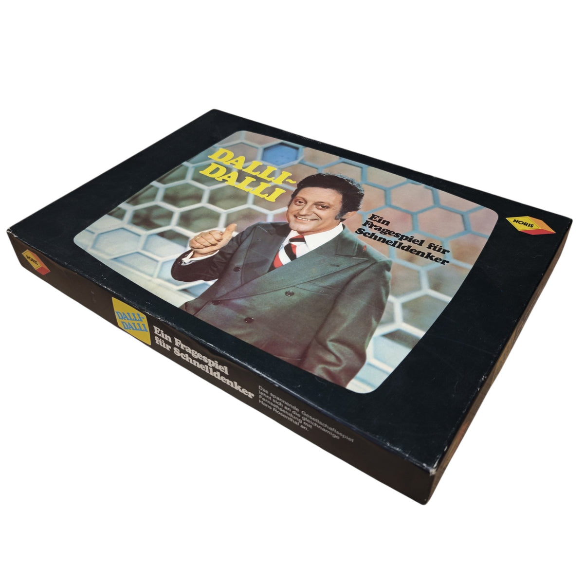 intage-Gesellschaftsspiels „Dalli Dalli – Ein Fragespiel für Schnelldenker“ vom Verlag Noris Spiele