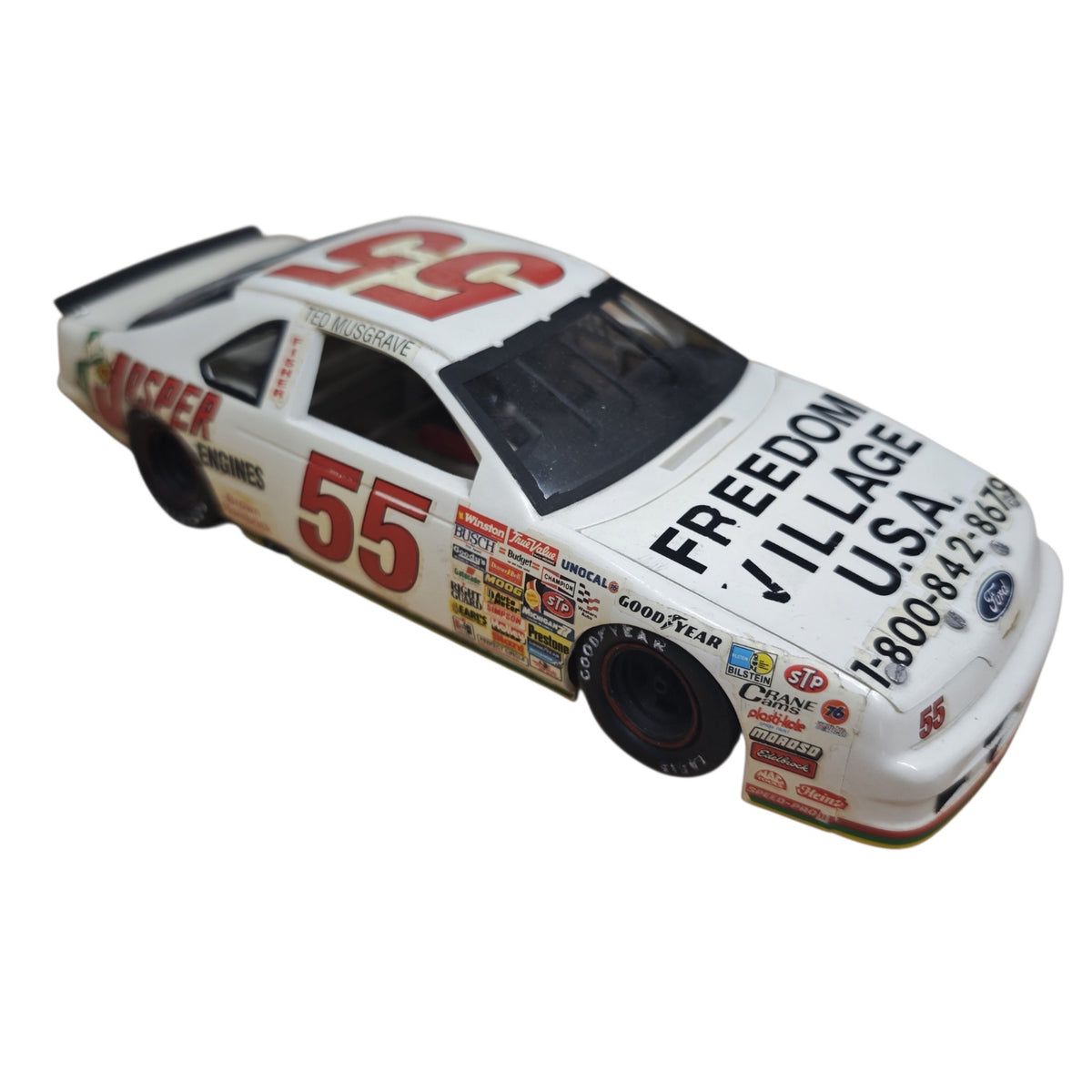 NASCAR-Modellauto Ted Musgrave Startnummer 55 Sponsoren Jasper Engines  Freedom Village U.S.A.