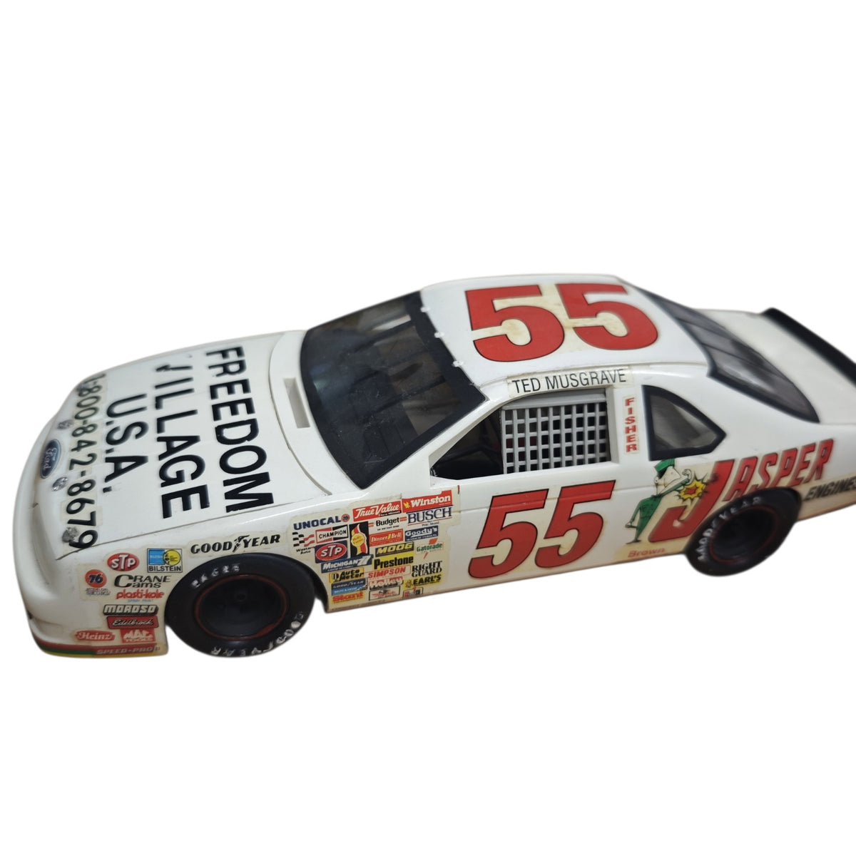 NASCAR-Modellauto Ted Musgrave Startnummer 55 Sponsoren Jasper Engines  Freedom Village U.S.A.
