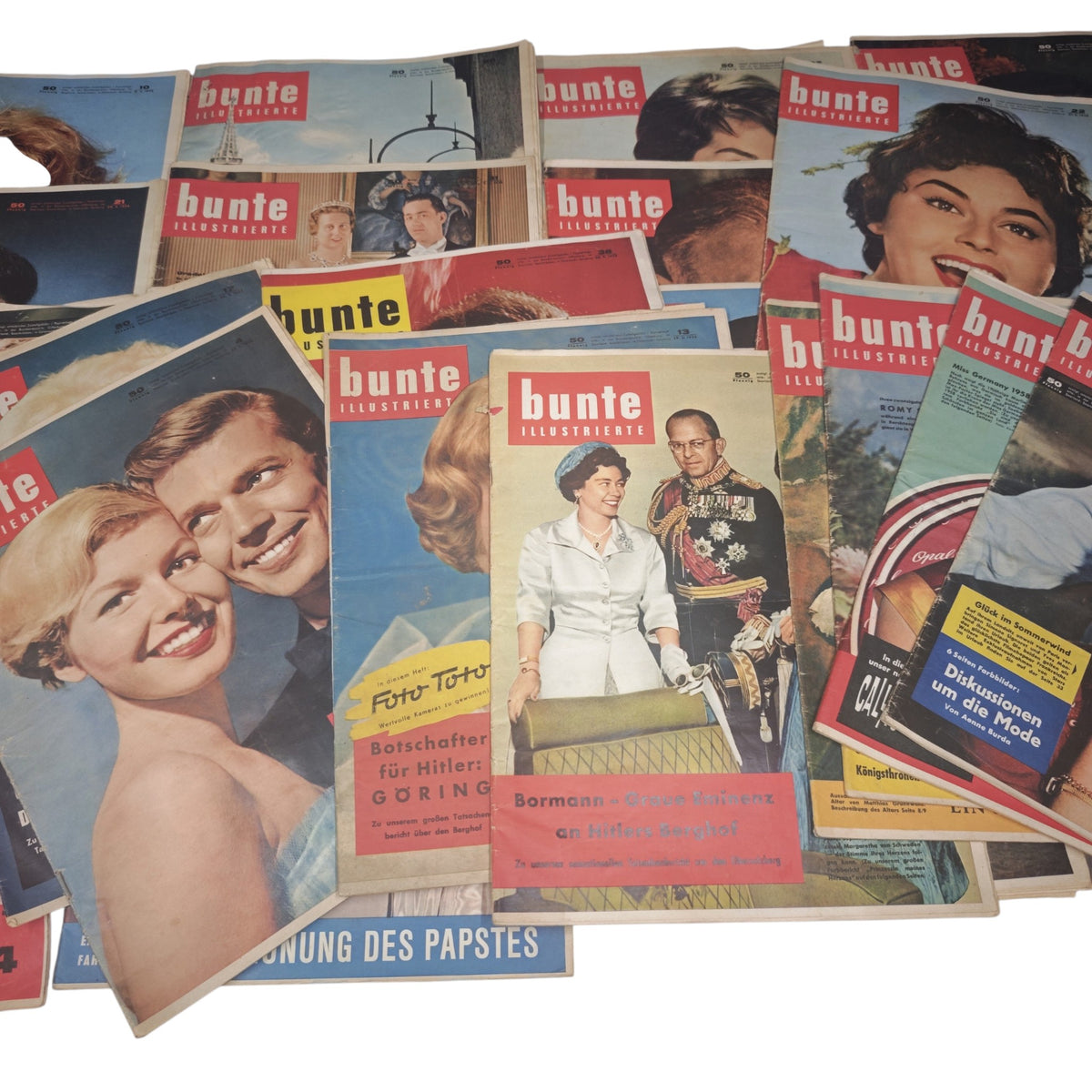 26 Stk. deutschen Wochenzeitschrift Bunte Illustrierte 1958