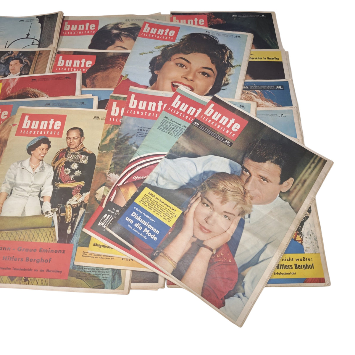 26 Stk. deutschen Wochenzeitschrift Bunte Illustrierte 1958