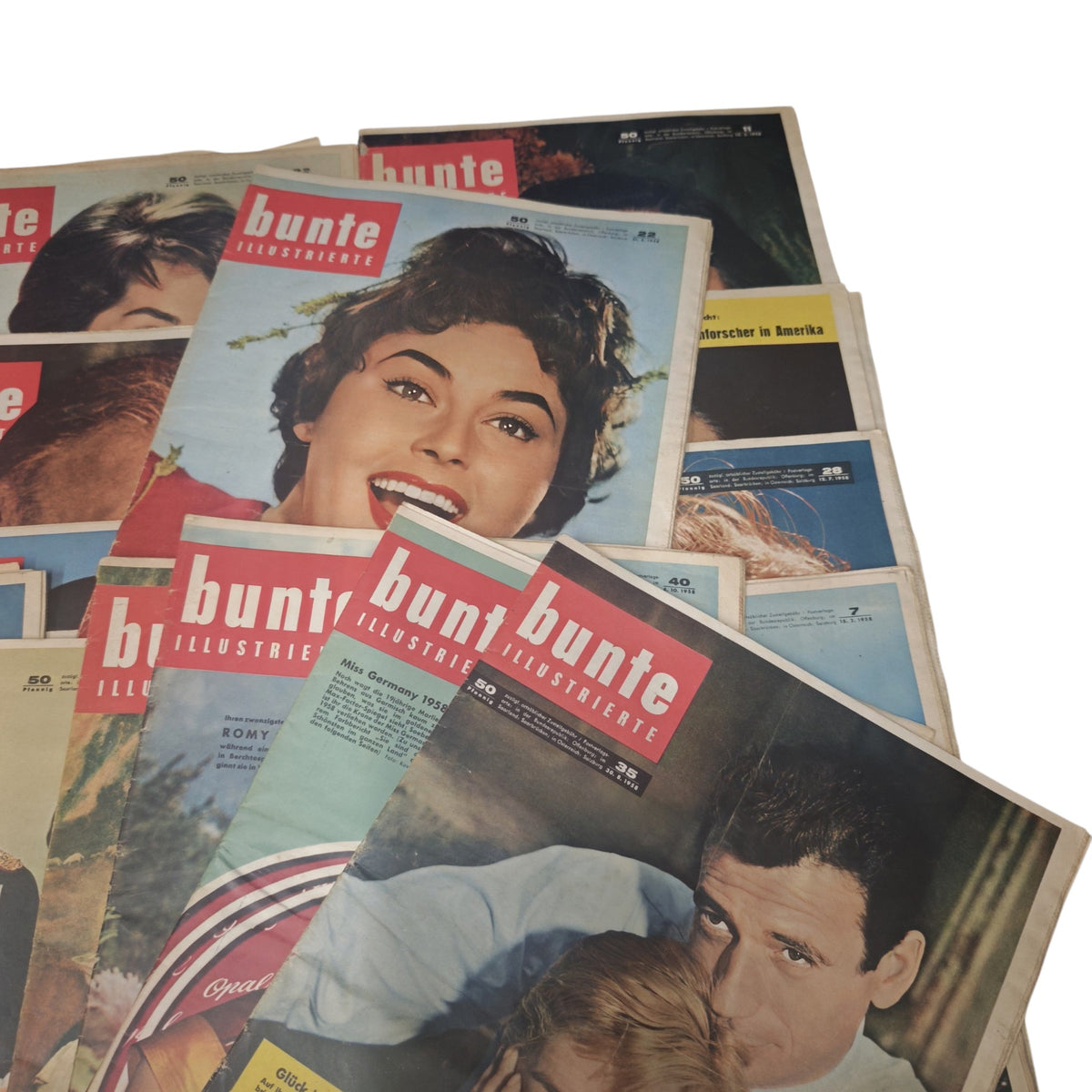 26 Stk. deutschen Wochenzeitschrift Bunte Illustrierte 1958