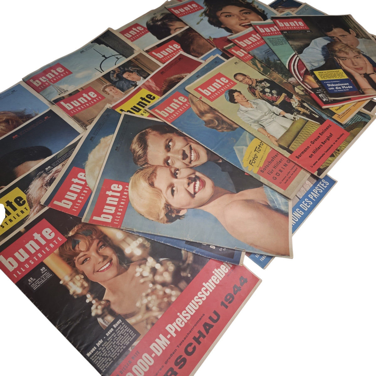 26 Stk. deutschen Wochenzeitschrift Bunte Illustrierte 1958