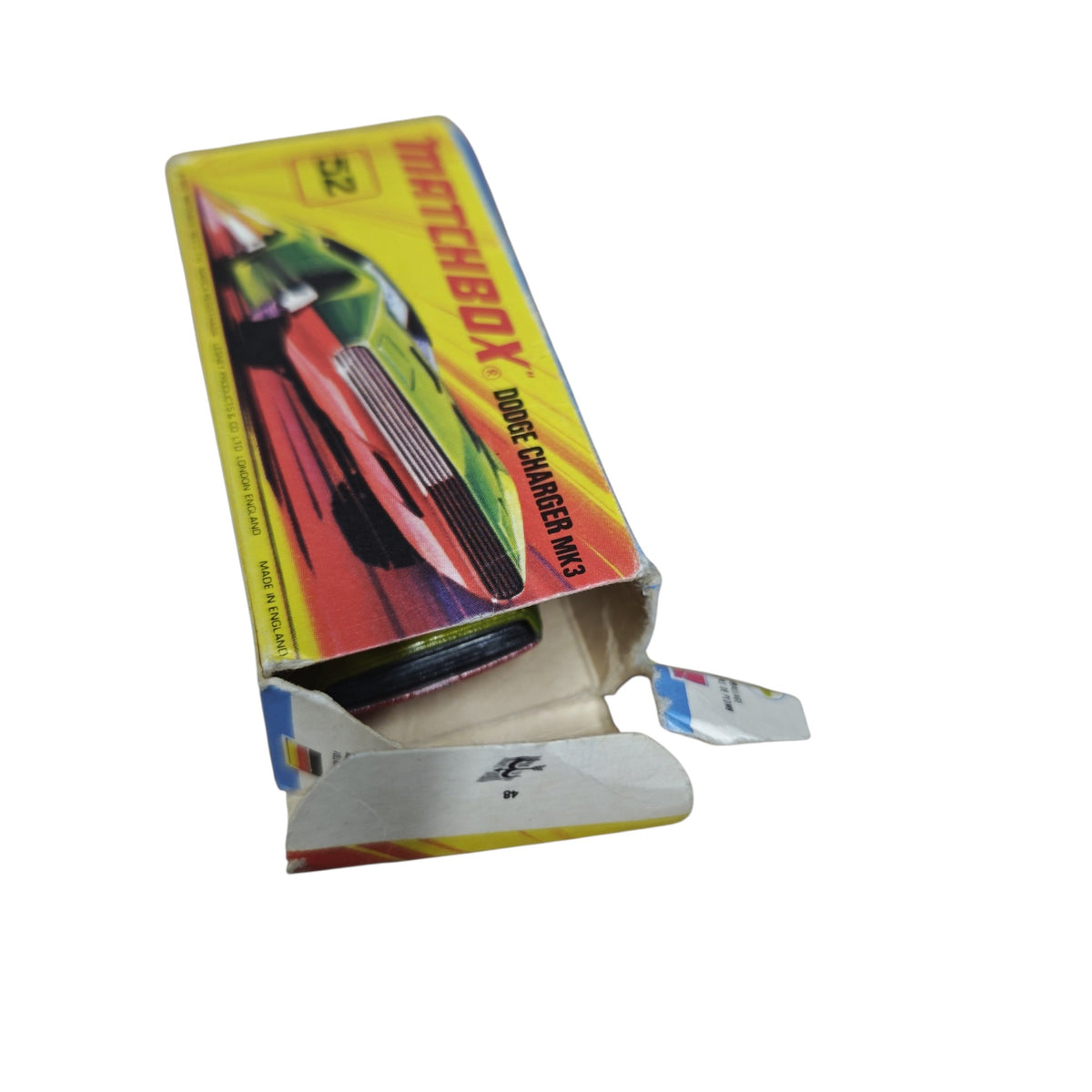 Matchbox Superfast Modellauto-Klassiker Siva Spyder (Nr. 41) sowie den Dodge Charger Mk. III (Nr. 52) von Lesney  1970er