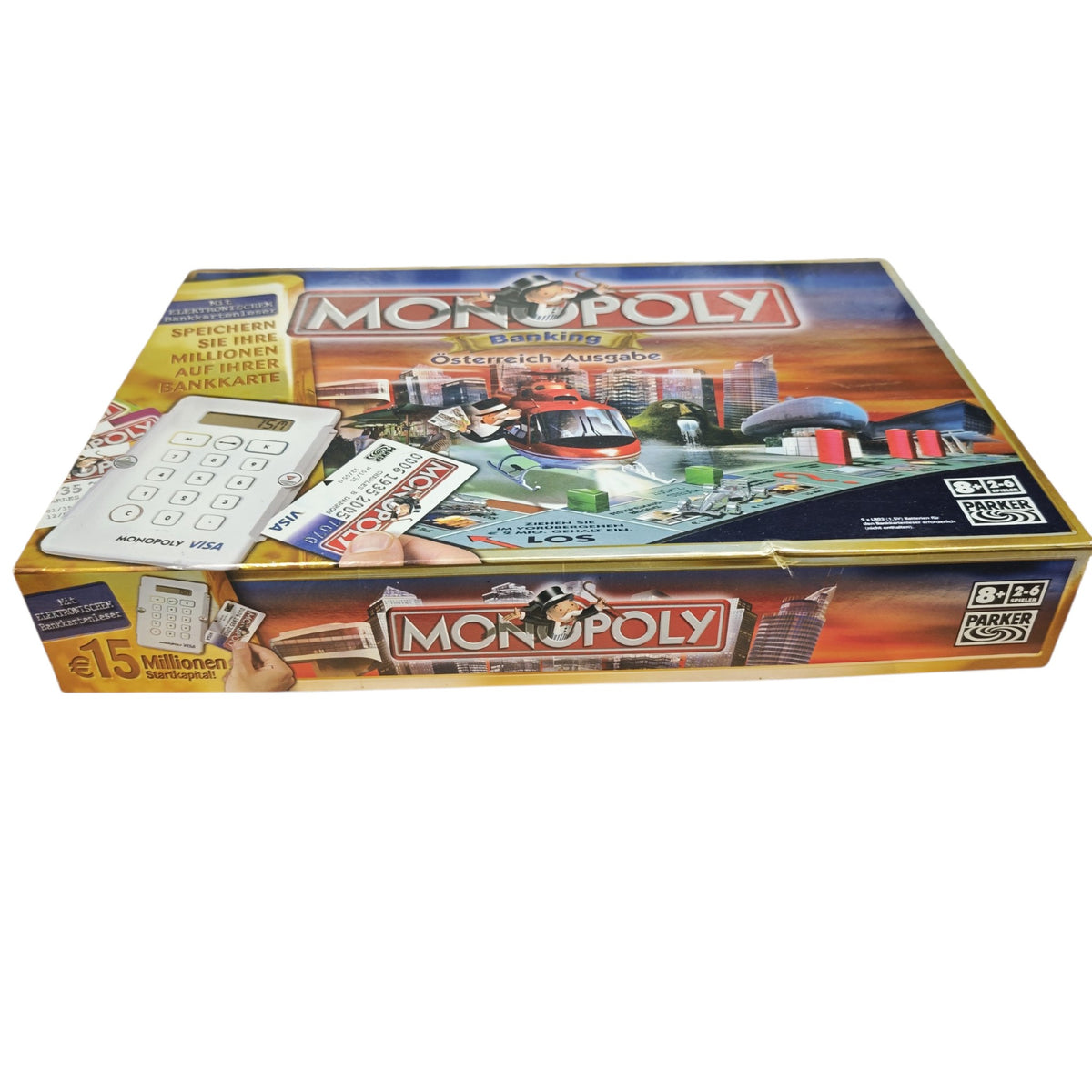 Monopoly Banking – Österreich-Ausgabe von Parker / Hasbro mit einem elektronischen Bankkartenleser