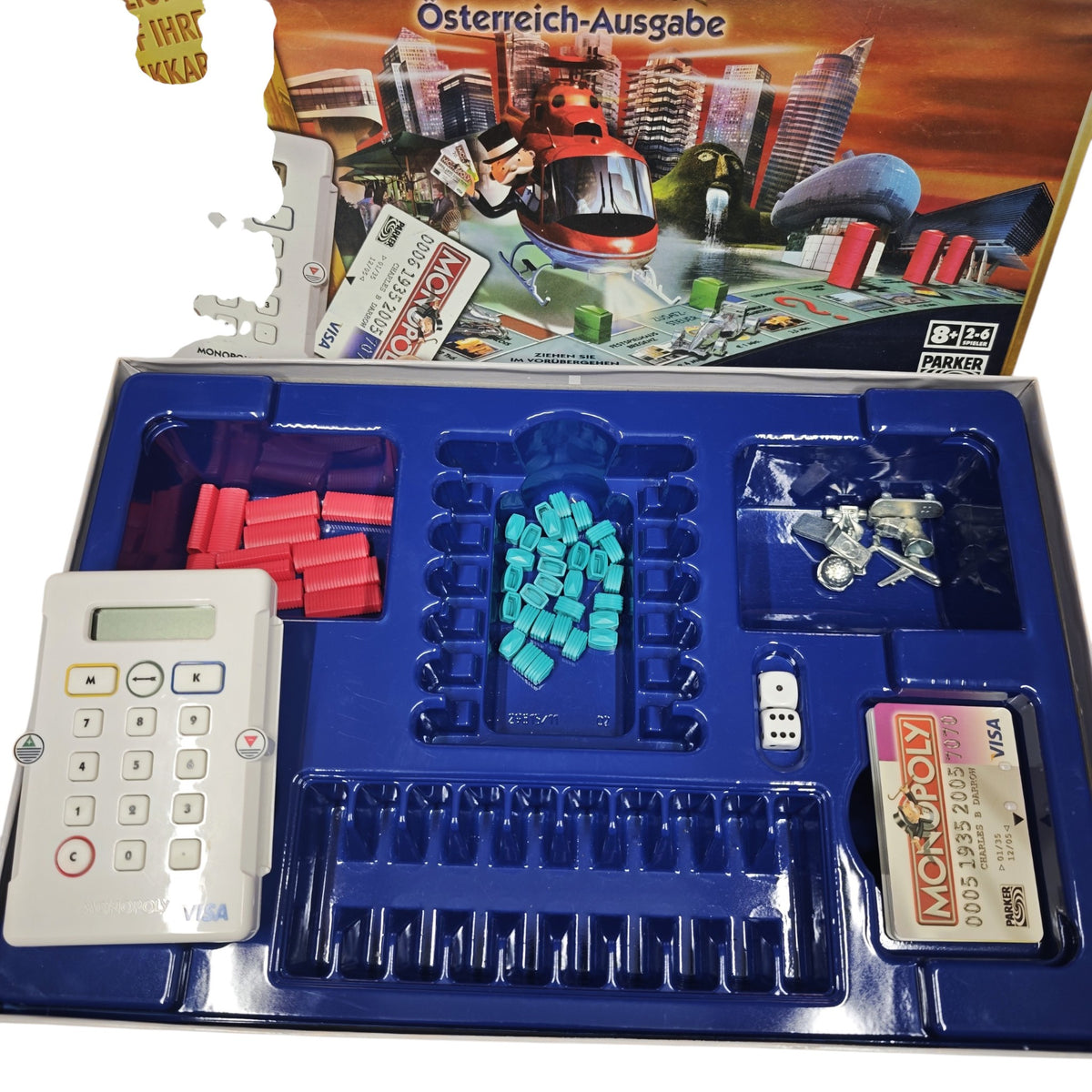 Monopoly Banking – Österreich-Ausgabe von Parker / Hasbro mit einem elektronischen Bankkartenleser