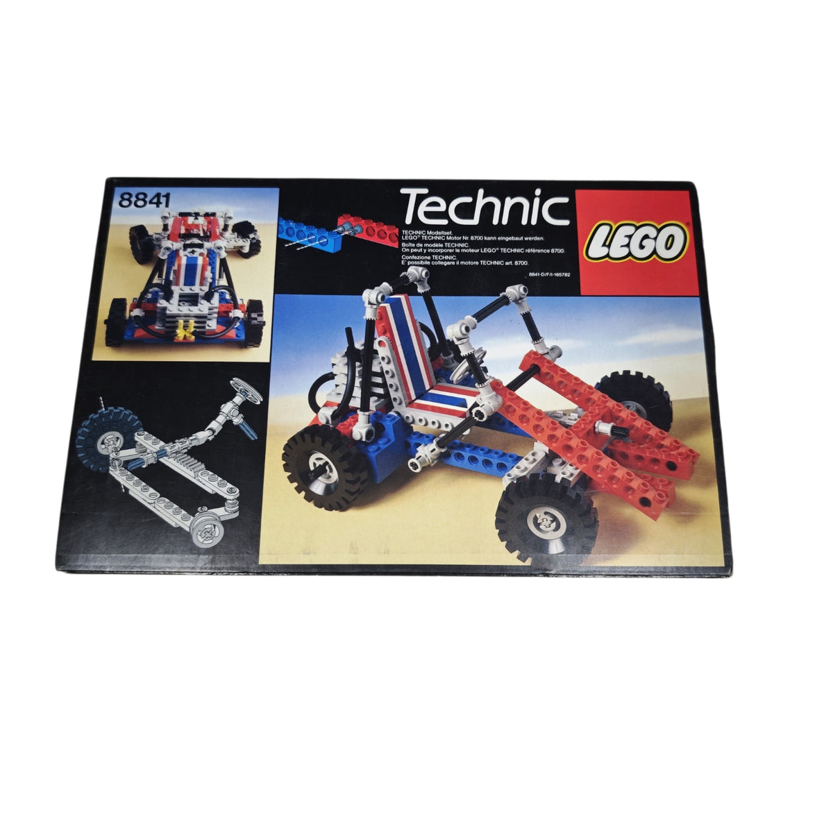 Originalverpackung und die Anleitung LEGO Technic 8841 Dune Buggy Desert Racer 1983
