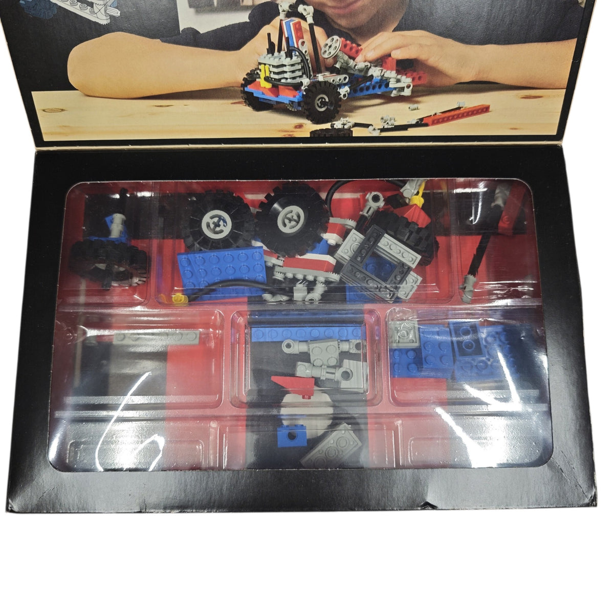 Originalverpackung und die Anleitung LEGO Technic 8841 Dune Buggy Desert Racer 1983