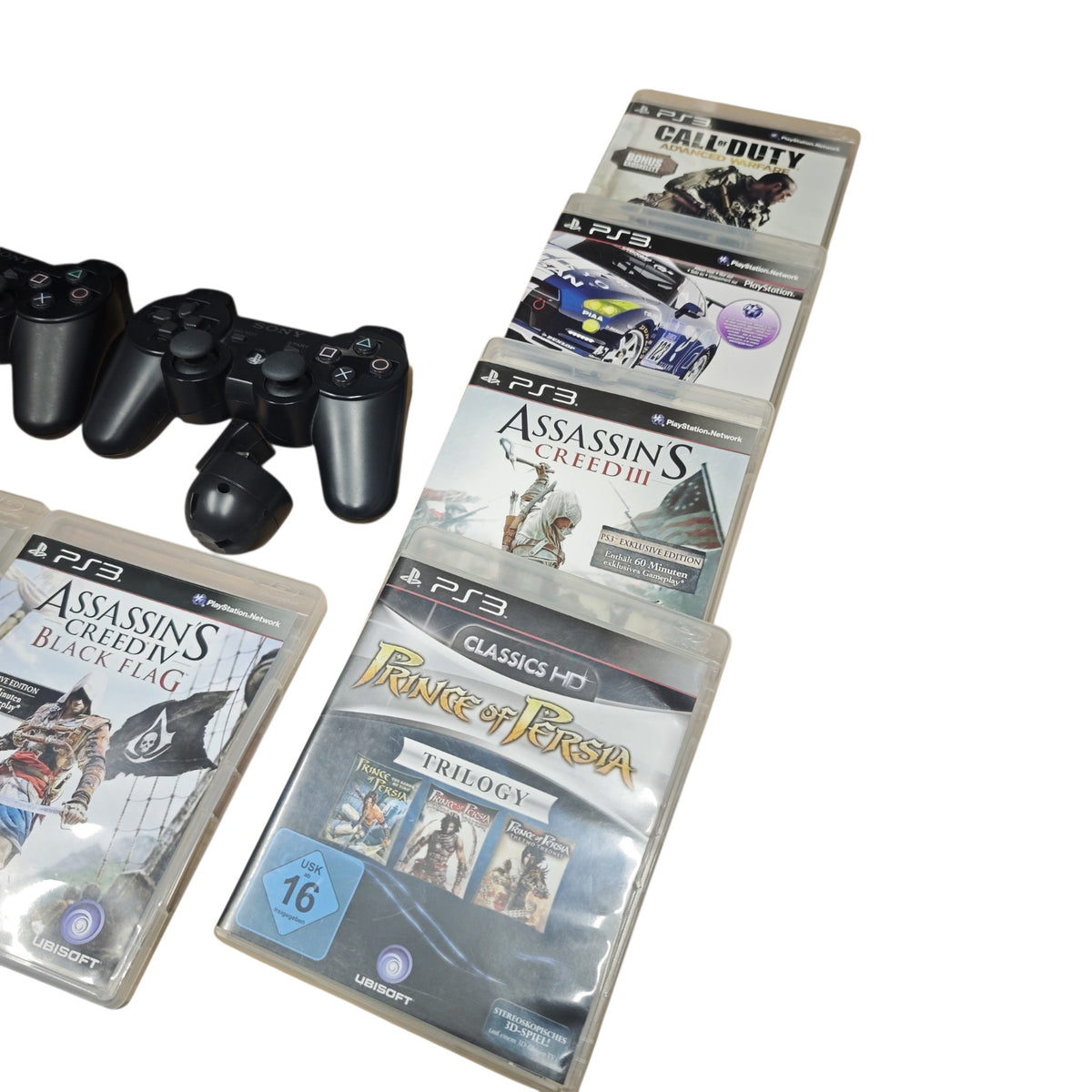 Bundle einer Sony PlayStation 3 Super Slim 500gb Modell 4004c zwei Controllern