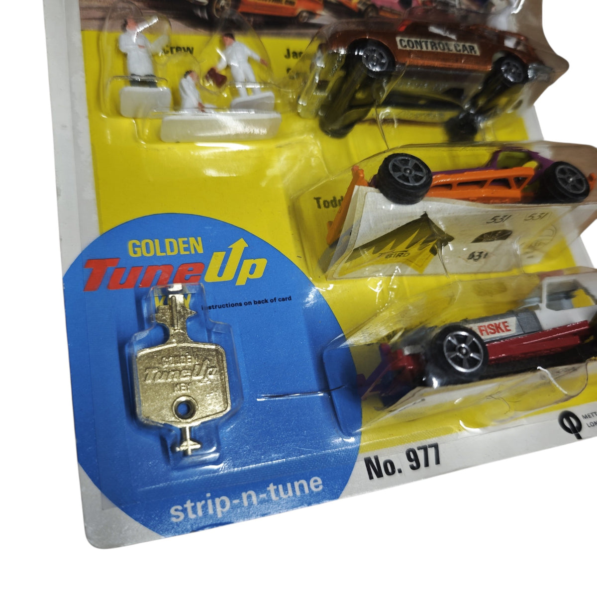 Corgi Rockets 977 Super Stock Set 3, das zwischen 1970 und 1972 von Mettoy Playcraft in England