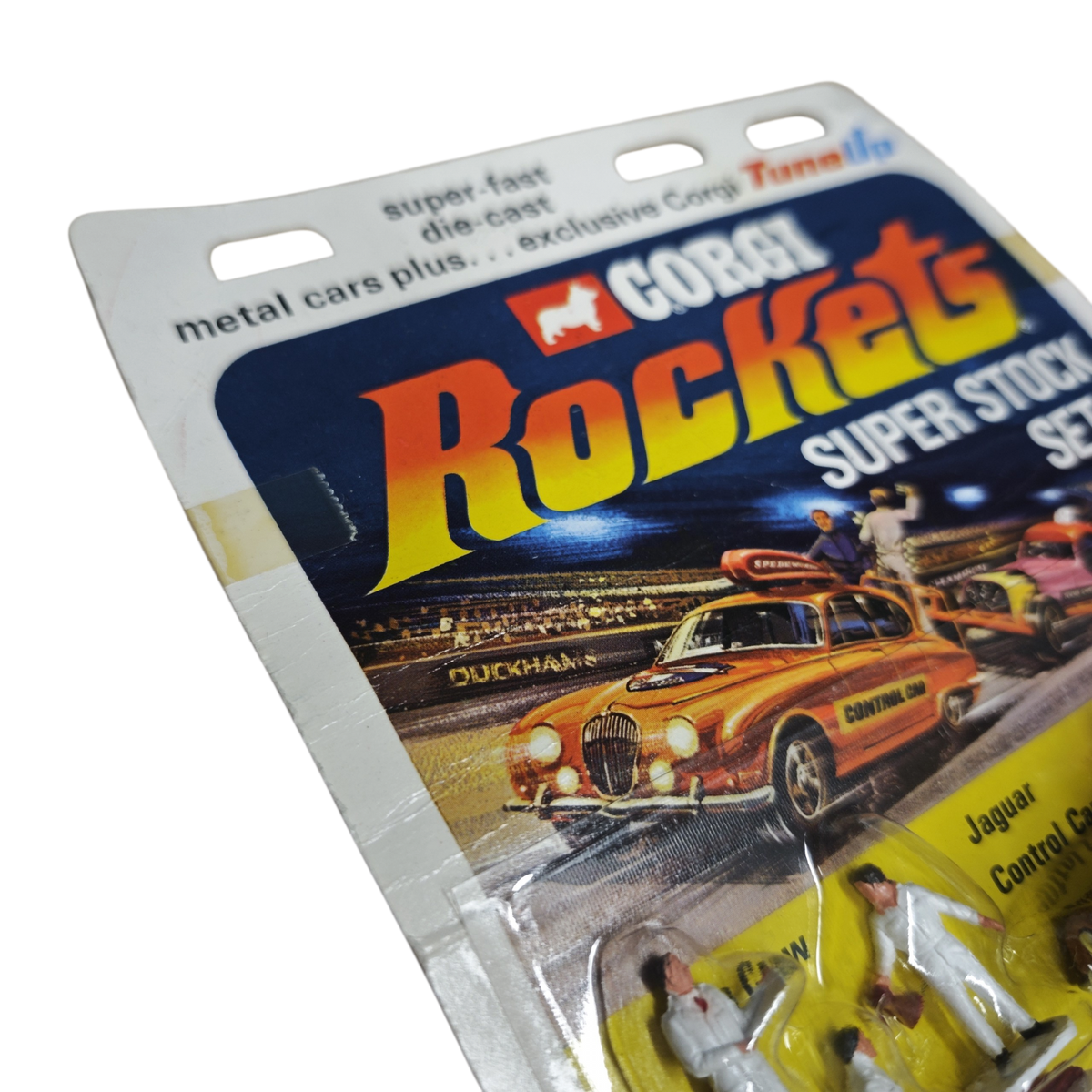 Corgi Rockets 977 Super Stock Set 3, das zwischen 1970 und 1972 von Mettoy Playcraft in England