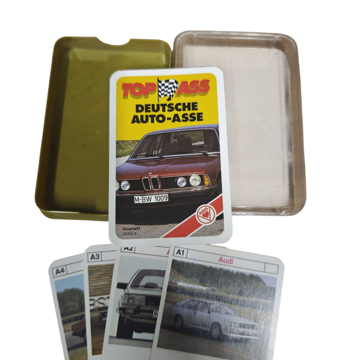 ASS Altenburger Quartett-Spiel „Deutsche Auto-Asse Nummer 3240/4, ca. frühe 1980er-Jahre