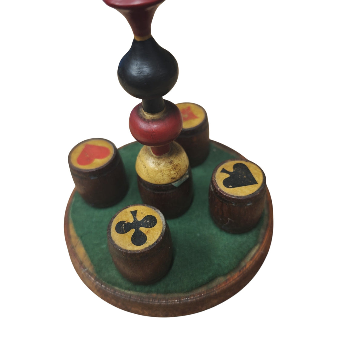 Alter Fässchenansager ein traditionelles Kartenspielzubehör aus Holz für Kartenspiele wie Schnapsen oder Tarock