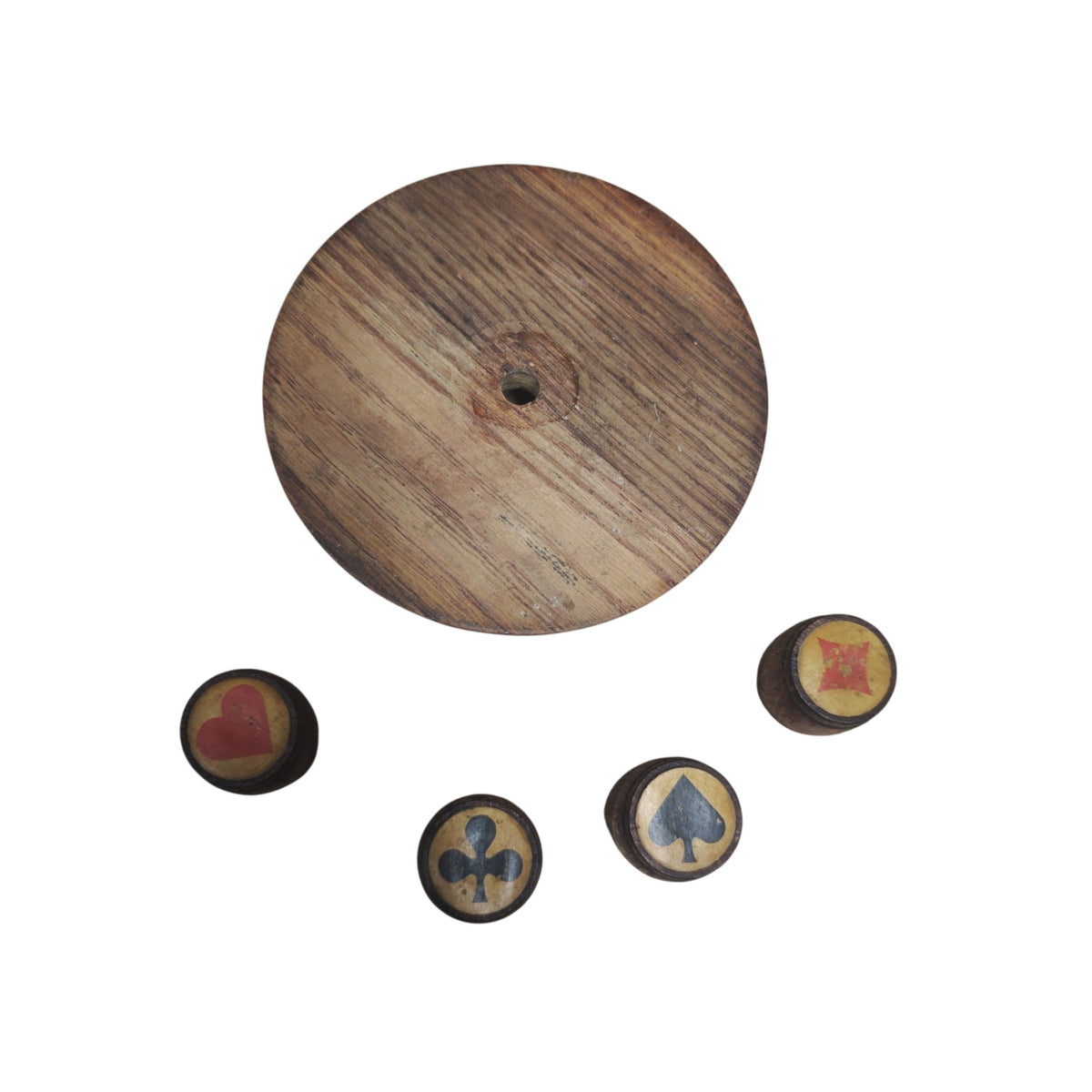 Alter Fässchenansager ein traditionelles Kartenspielzubehör aus Holz für Kartenspiele wie Schnapsen oder Tarock