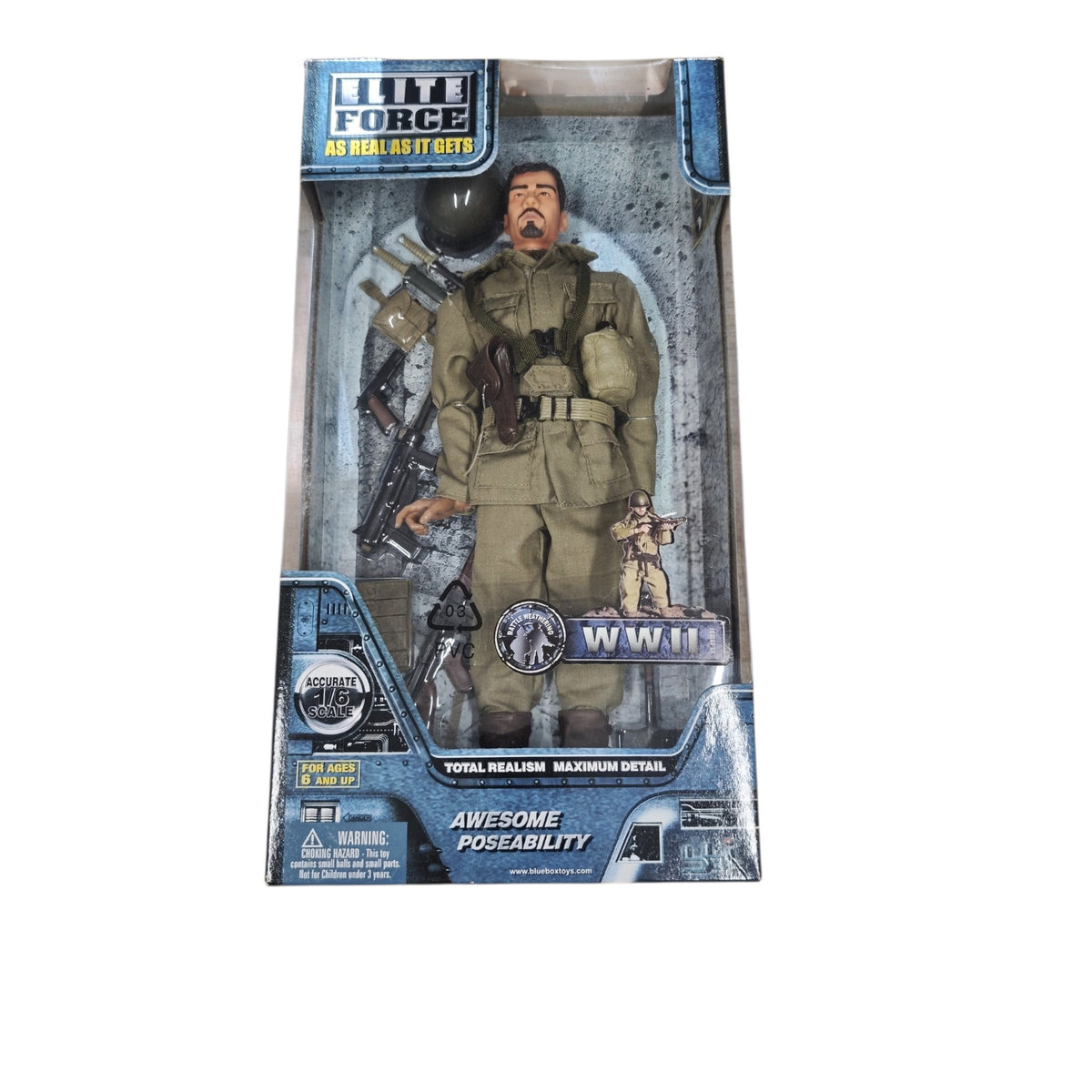 1/6 Actionfigur des US 4th Division Maschinengewehrschützen aus dem Zweiten Weltkrieg von Elite Force (Blue Box Toys)