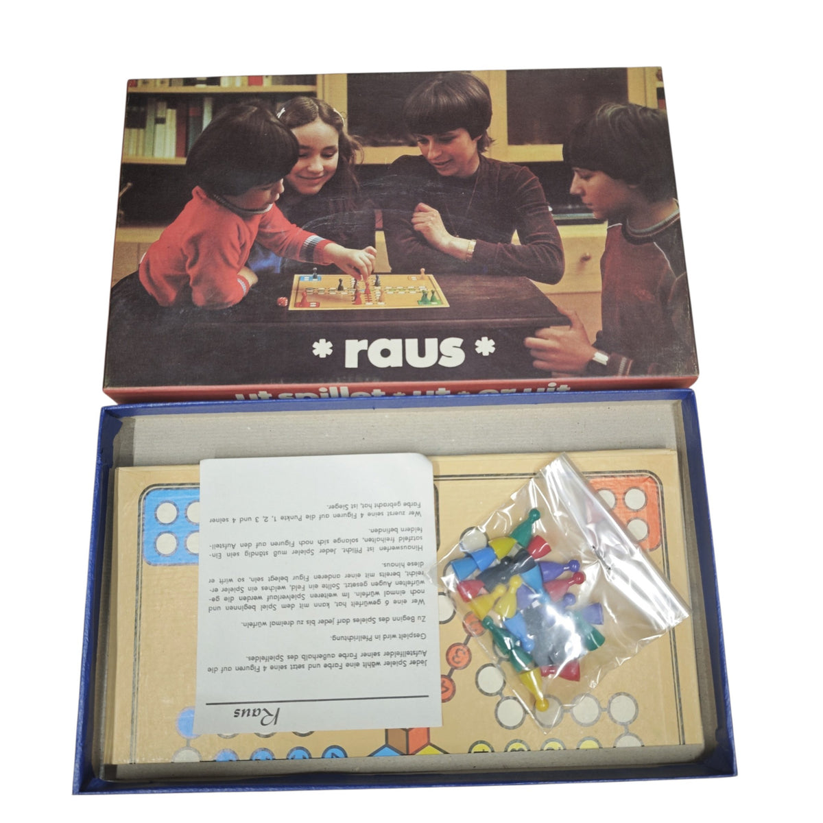 DDR-Brettspiels „raus“ von VEB Plasticart Annaberg-Buchholz