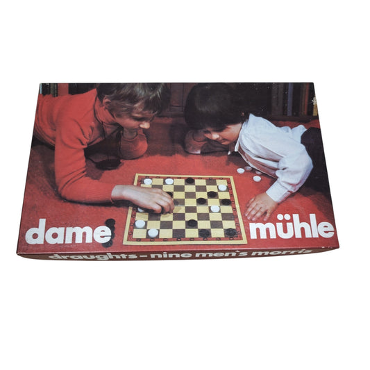 DDR-Brettspiels Gesellschaftsspiels Dame / Mühlevon VEB Plasticart Annaberg-Buchholz,
