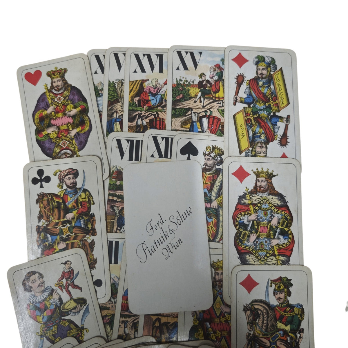Tarock-Spielkartenset der Wiener Spielkartenfabrik Ferd. Piatnik & Söhne Wien 54 karten