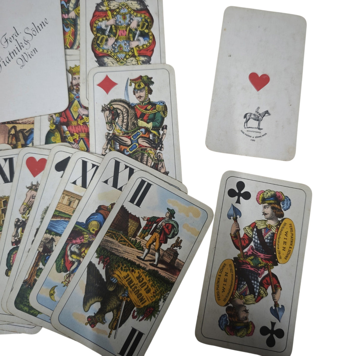 Tarock-Spielkartenset der Wiener Spielkartenfabrik Ferd. Piatnik & Söhne Wien 54 karten