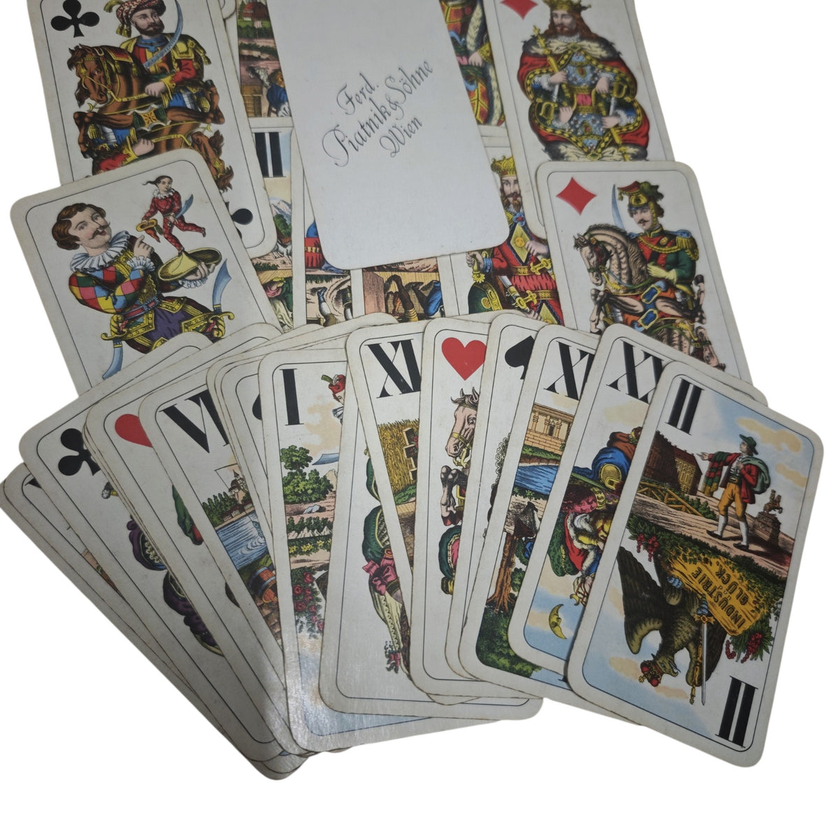 Tarock-Spielkartenset der Wiener Spielkartenfabrik Ferd. Piatnik & Söhne Wien 54 karten