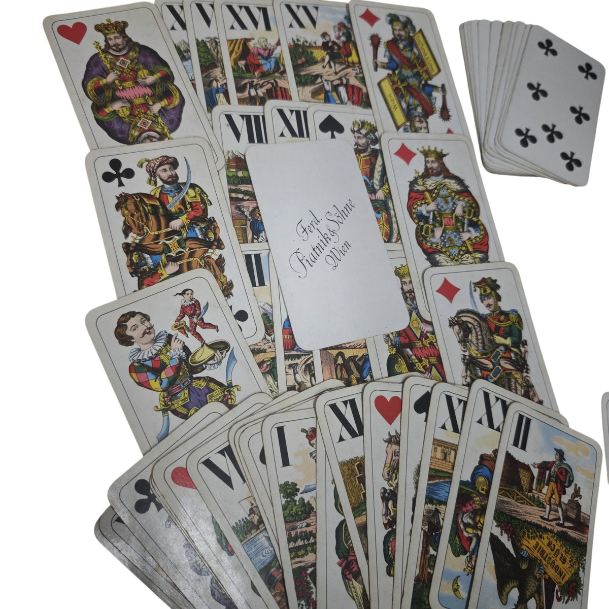 Tarock-Spielkartenset der Wiener Spielkartenfabrik Ferd. Piatnik & Söhne Wien 54 karten