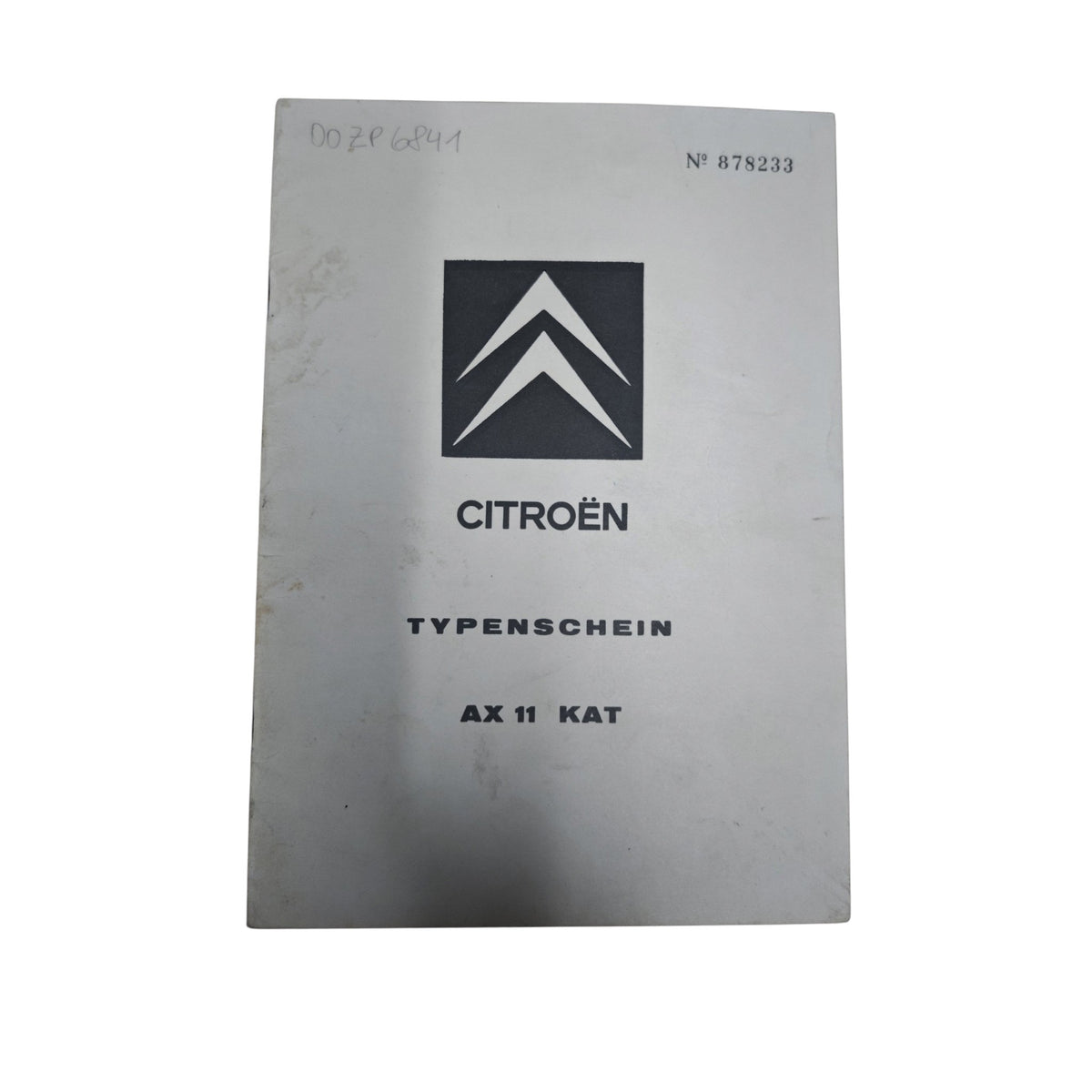 österreichischen Typenschein (Fahrzeugbrief) für einen Citroën AX 11 KAT
