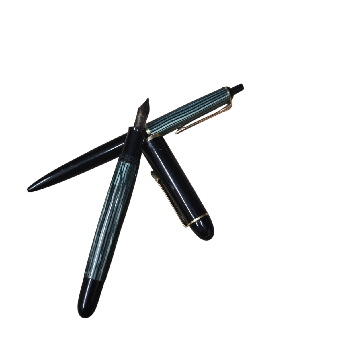 Schreibset Pelikan 1950er 1960er Kolbenfüllfederhalter (Modell 140) Kugelschreiber (Modell 355)
