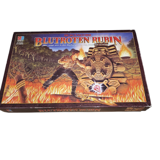 Abenteuer-Brettspiel „Die Jagd nach dem blutroten Rubin“ von MB Spiele aus dem Jahr 1990