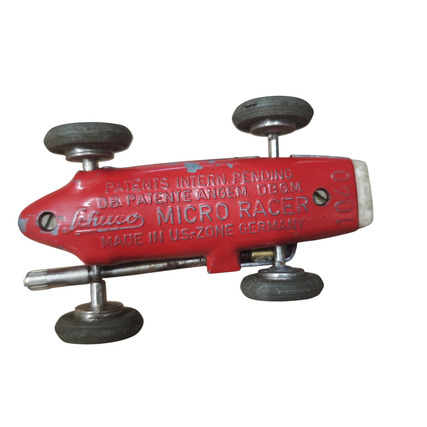 Schuco Micro Racer No. 1040 Blechspielzeug Auto Rot von 1940 - 1950