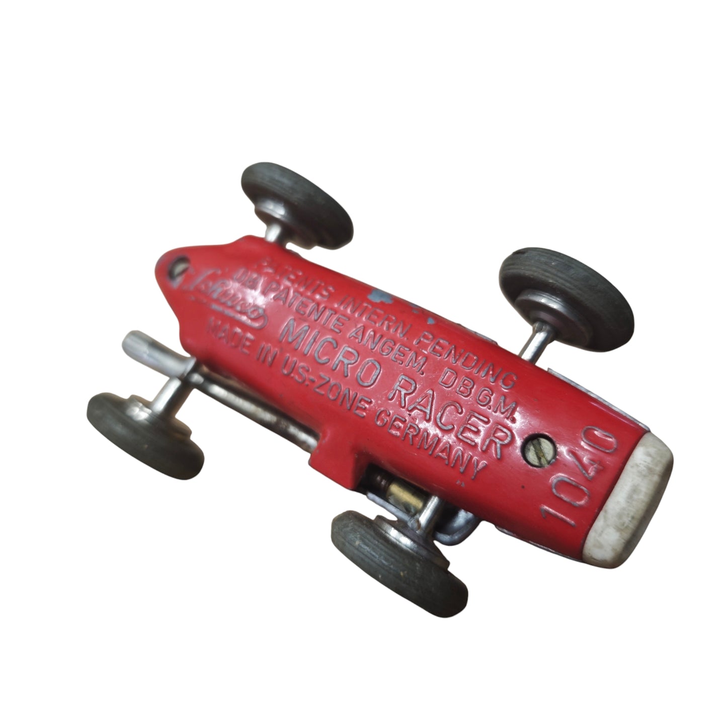 Schuco Micro Racer No. 1040 Blechspielzeug Auto Rot von 1940 - 1950