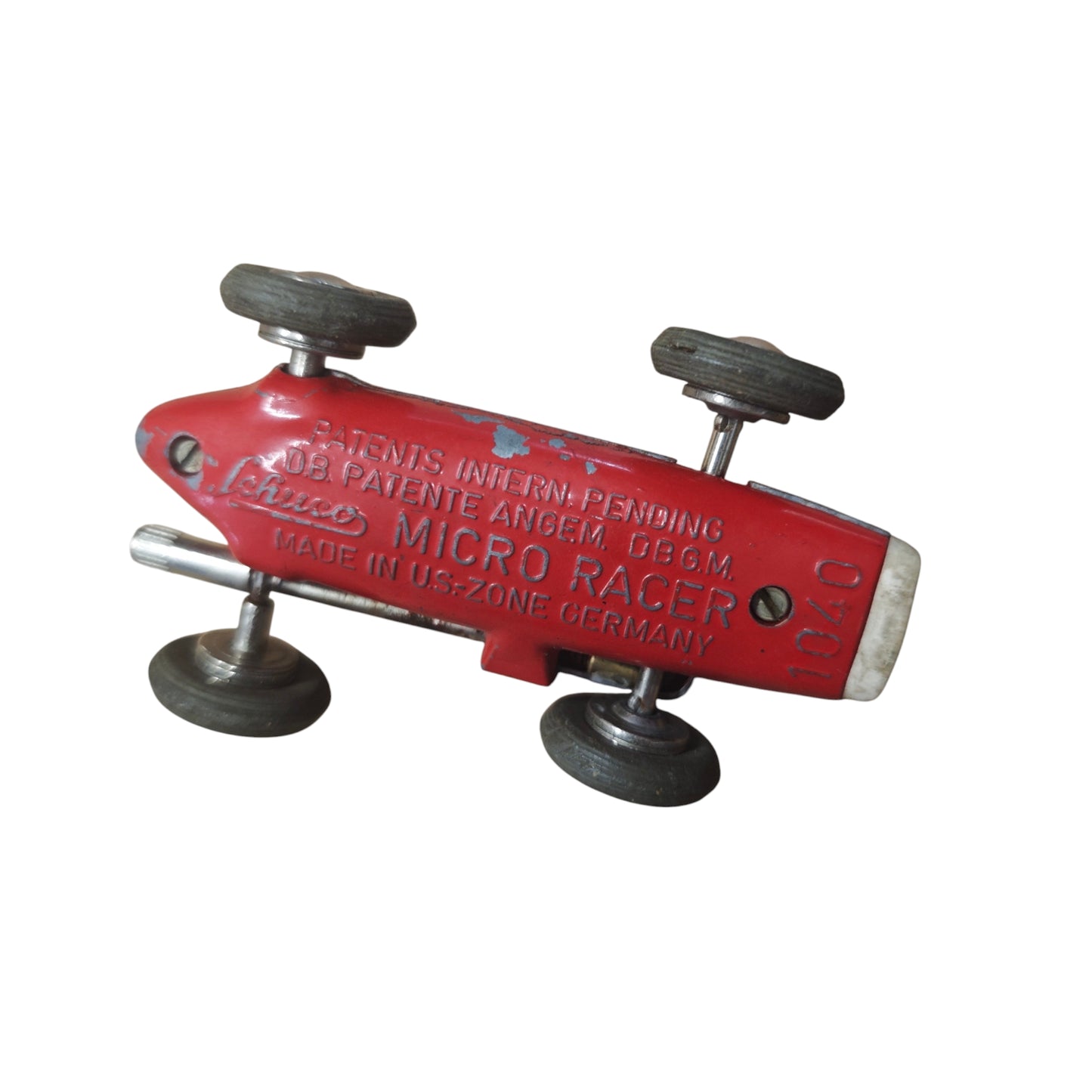 Schuco Micro Racer No. 1040 Blechspielzeug Auto Rot von 1940 - 1950