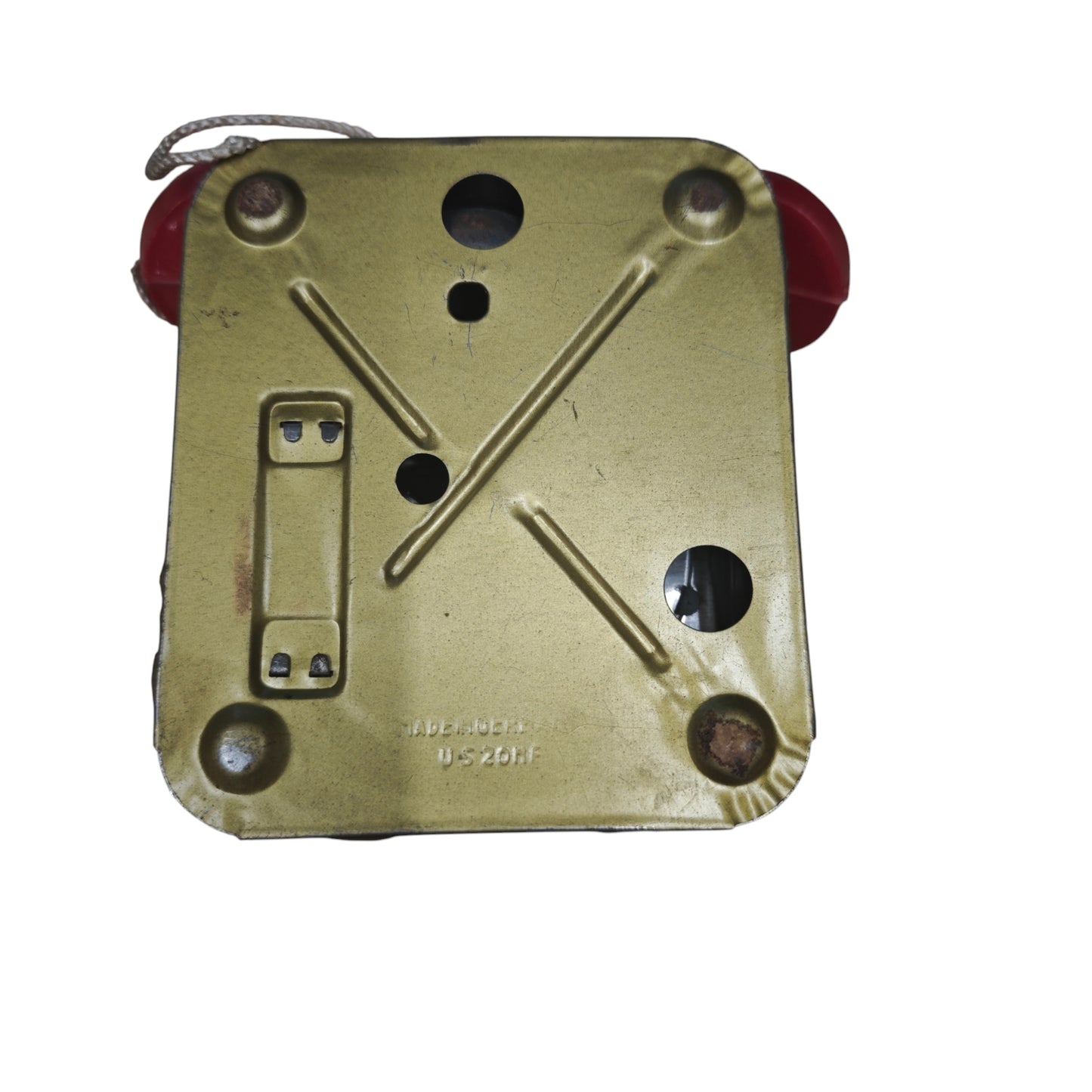 Vintage Blechspielzeug Telefon Wählscheibe Rot Kinder Telefon  Metall Blech  Gebrauchter Zustand siehe Bilder