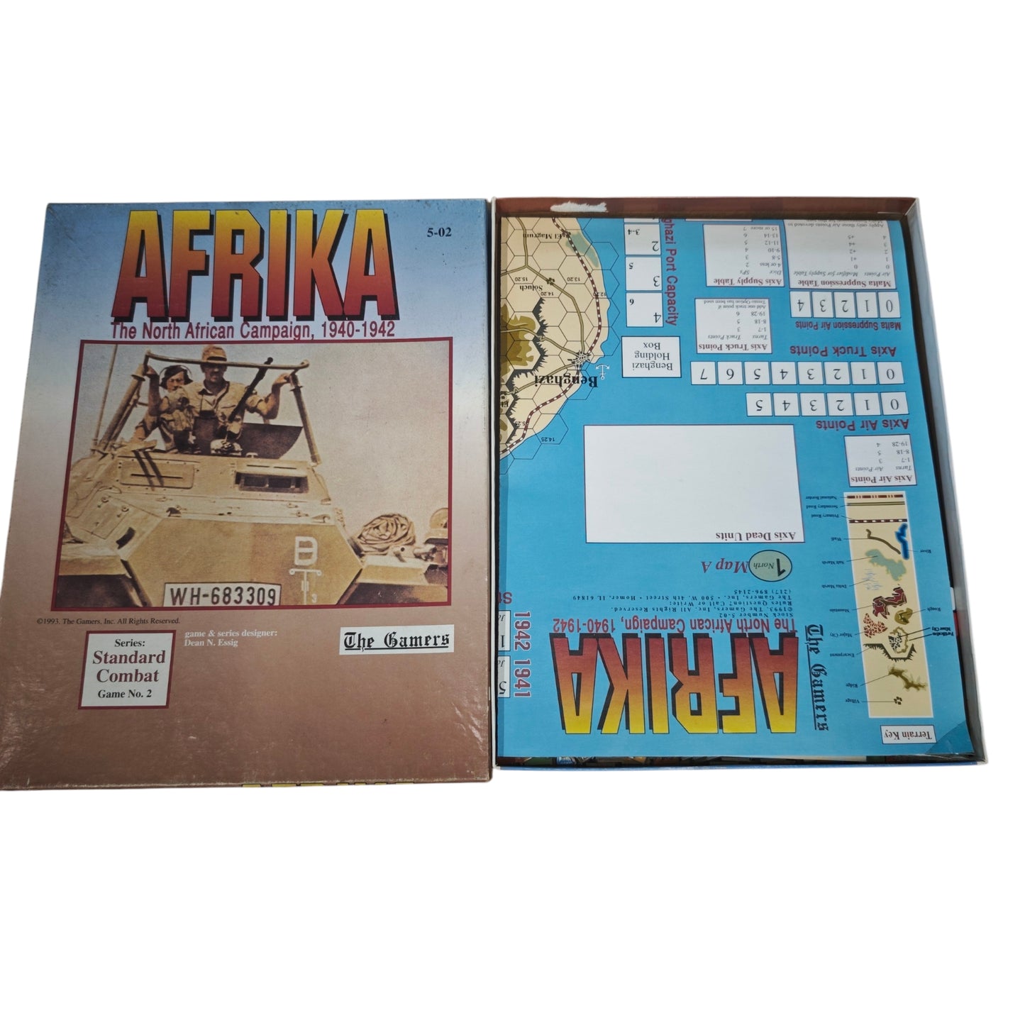 Afrika: The North African Campaign, 1940-1942“, ein Wargame von The Gamers aus dem Jahr 1993.