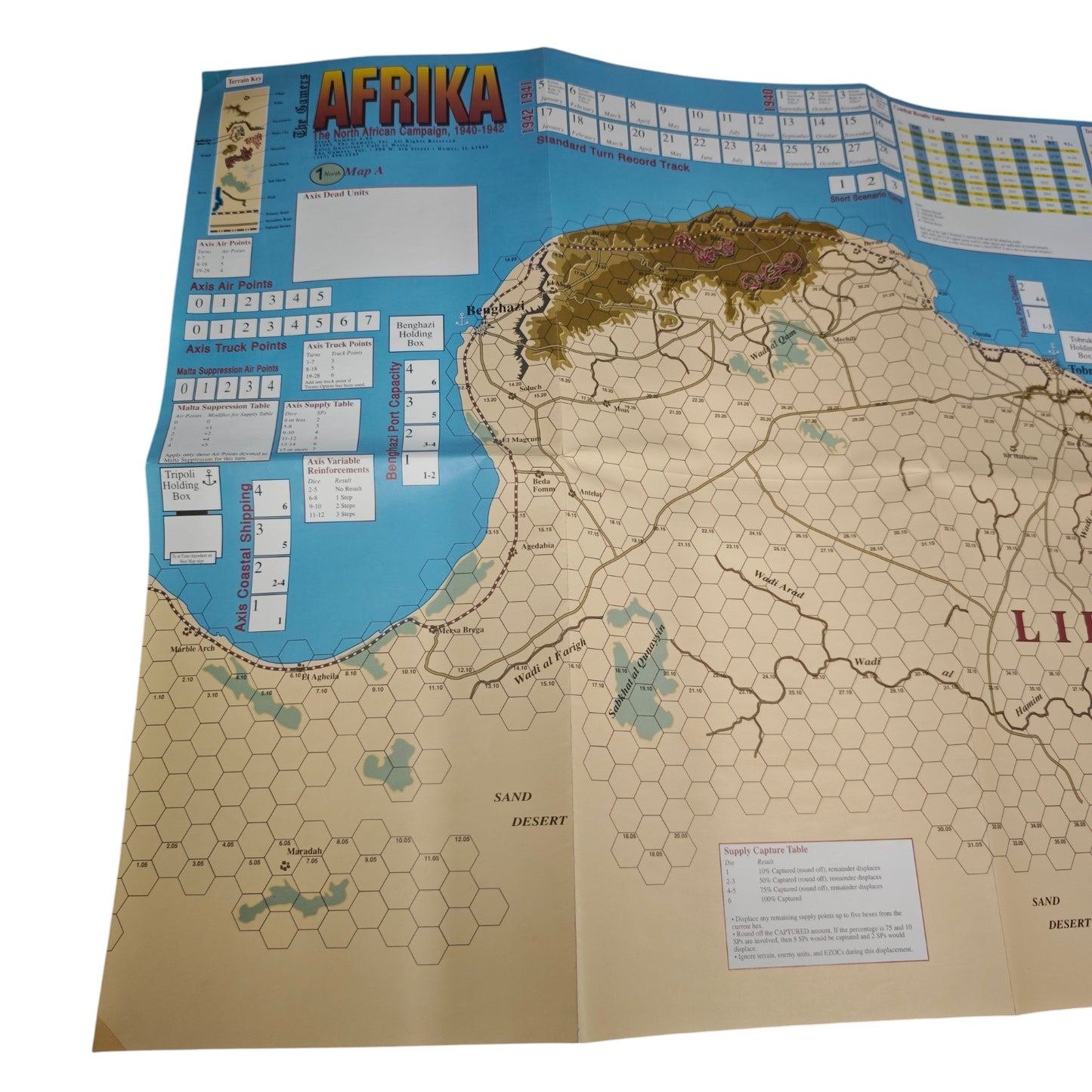 Afrika: The North African Campaign, 1940-1942“, ein Wargame von The Gamers aus dem Jahr 1993.
