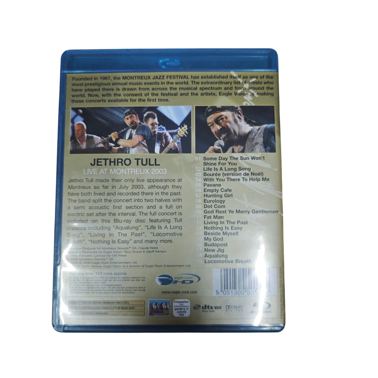 Blu-ray das Konzert Live at Montreux 2003 der britischen Rockband Jethro Tull.